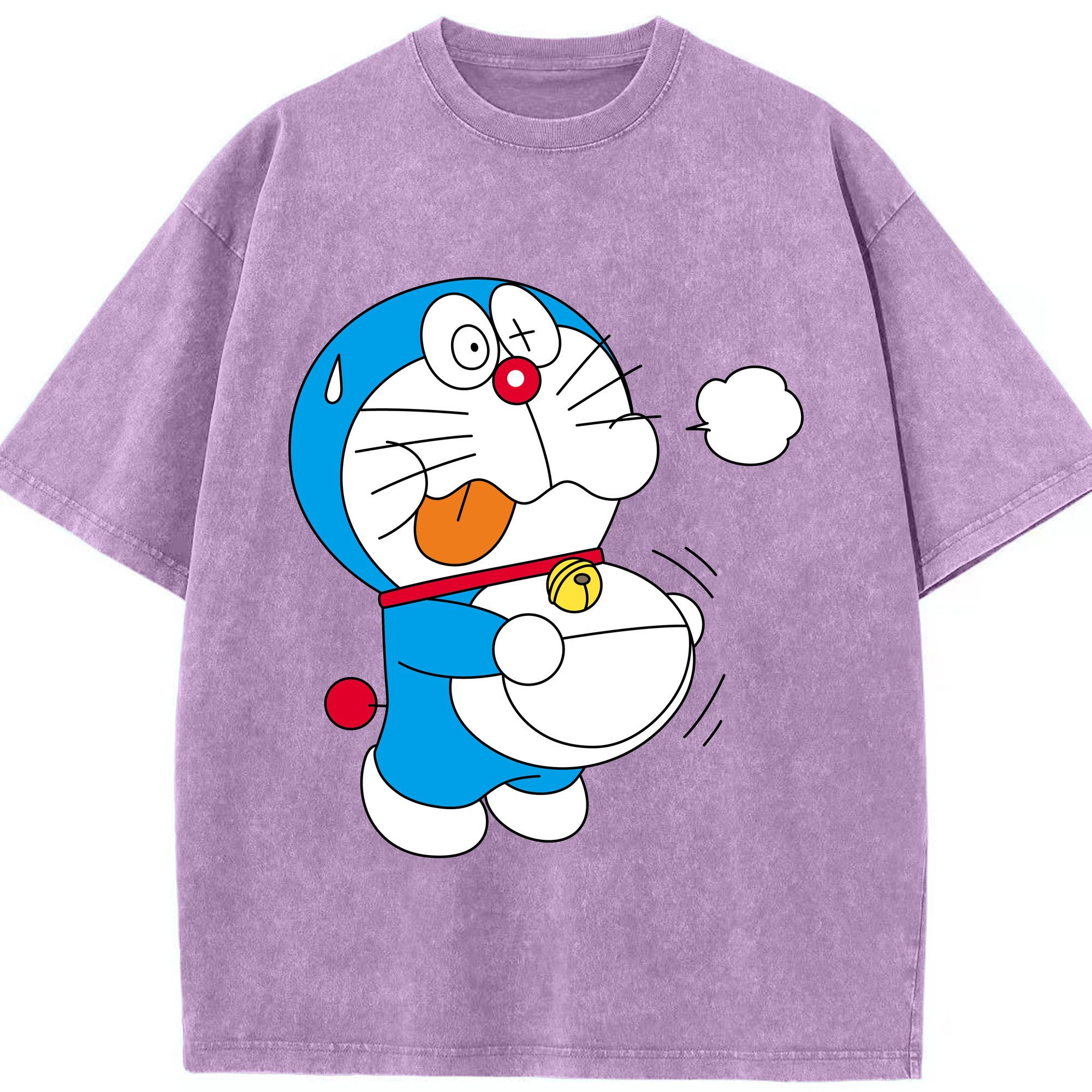 （画像用） ドラえもん Doraemon 綿100% ヴィンテージ風 半袖Tシャツ（フロントプリント）