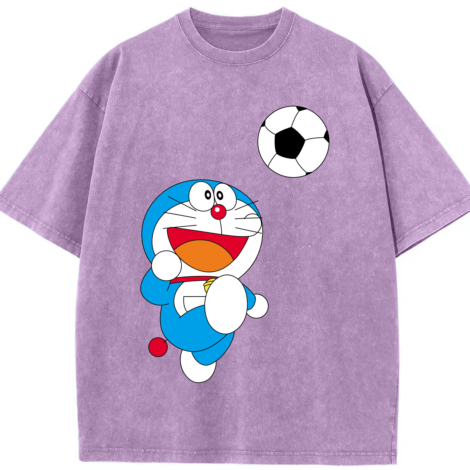 （画像用） ドラえもん Doraemon 綿100% ヴィンテージ風 半袖Tシャツ（フロントプリント）