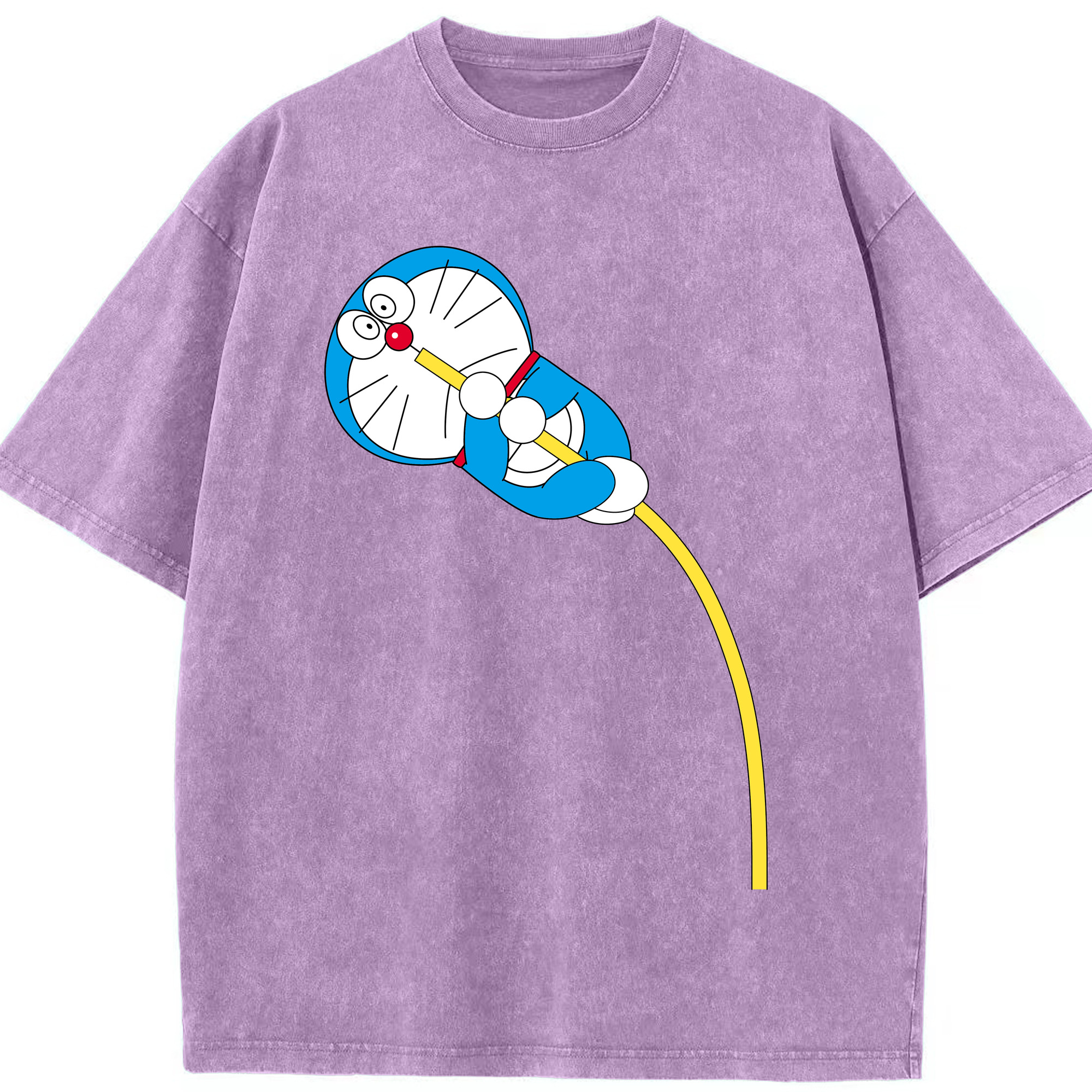 （画像用） ドラえもん Doraemon 綿100% ヴィンテージ風 半袖Tシャツ（フロントプリント）