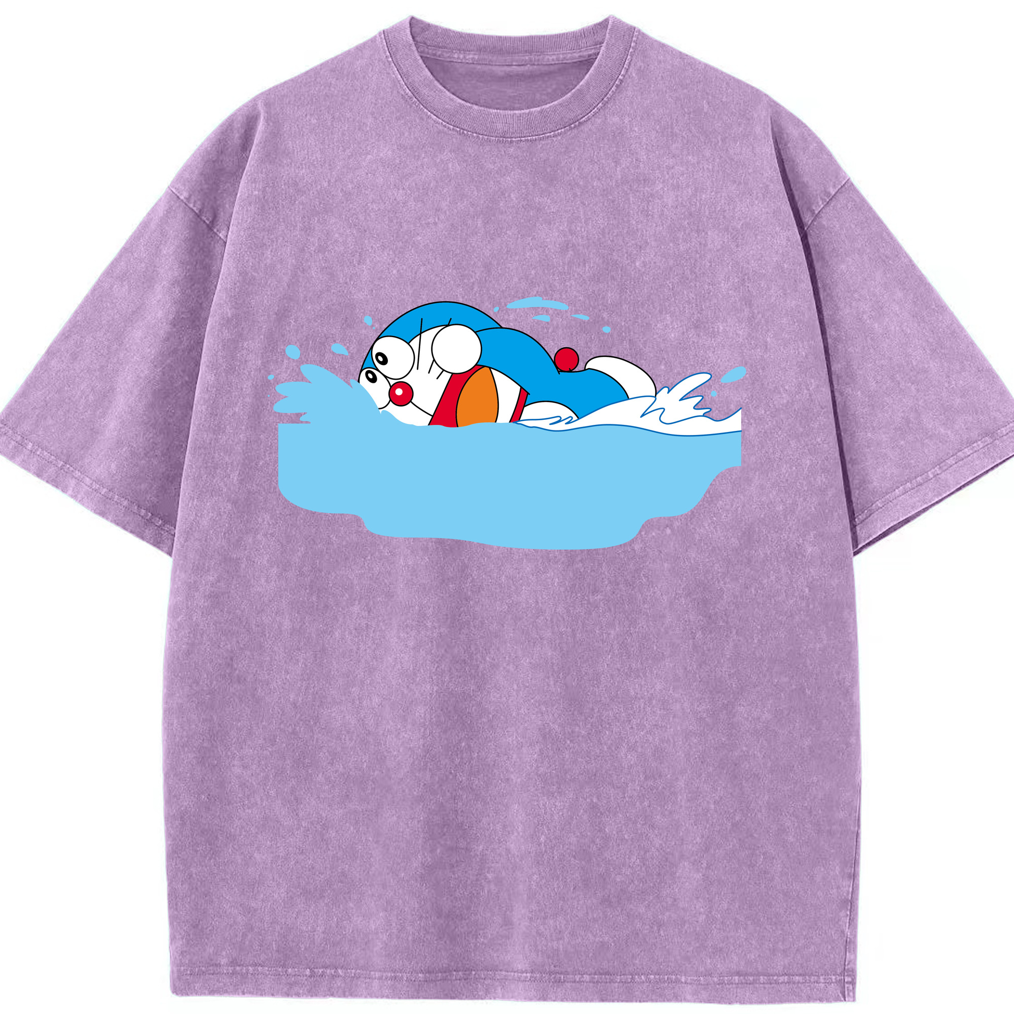 （画像用） ドラえもん Doraemon 綿100% ヴィンテージ風 半袖Tシャツ（フロントプリント）