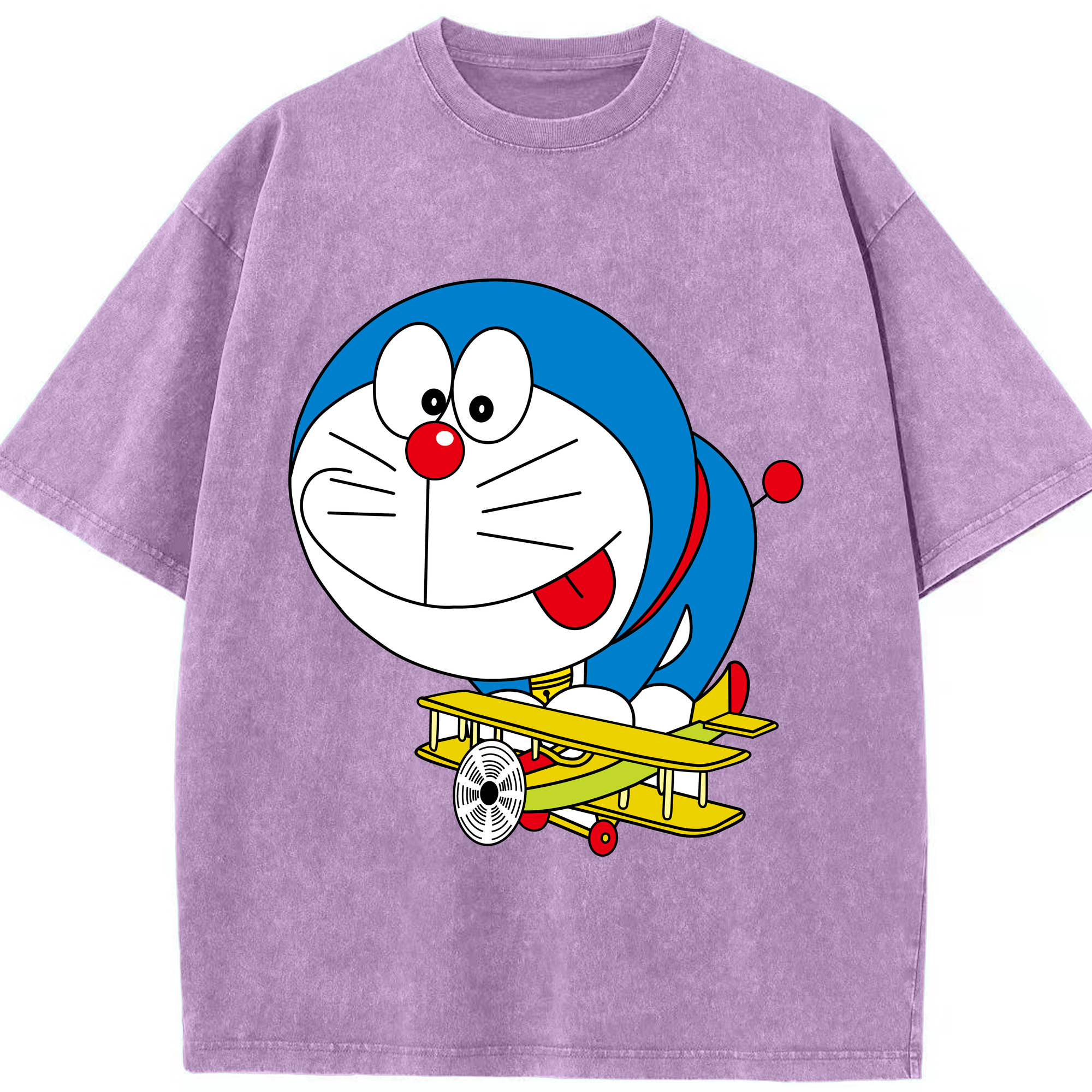 （画像用） ドラえもん Doraemon 綿100% ヴィンテージ風 半袖Tシャツ（フロントプリント）