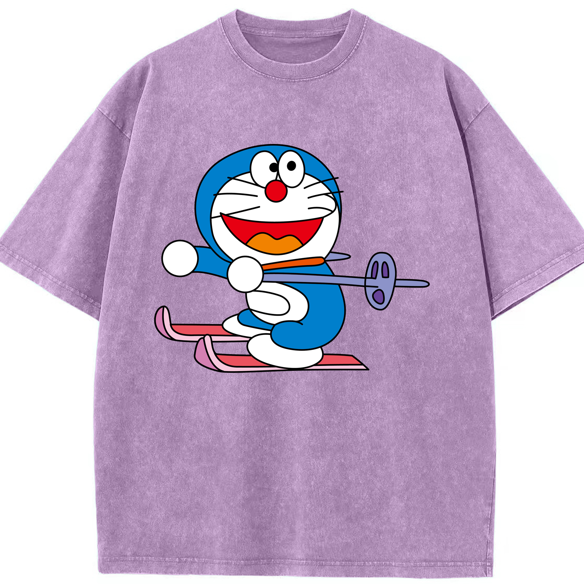 （画像用） ドラえもん Doraemon 綿100% ヴィンテージ風 半袖Tシャツ（フロントプリント）