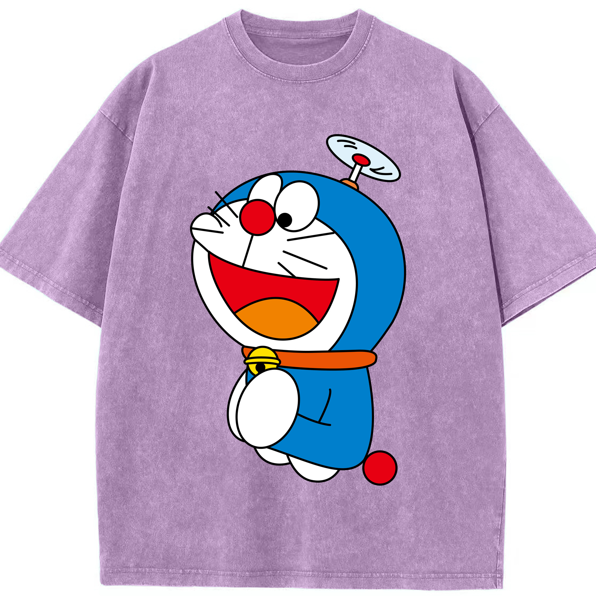 （画像用） ドラえもん Doraemon 綿100% ヴィンテージ風 半袖Tシャツ（フロントプリント）