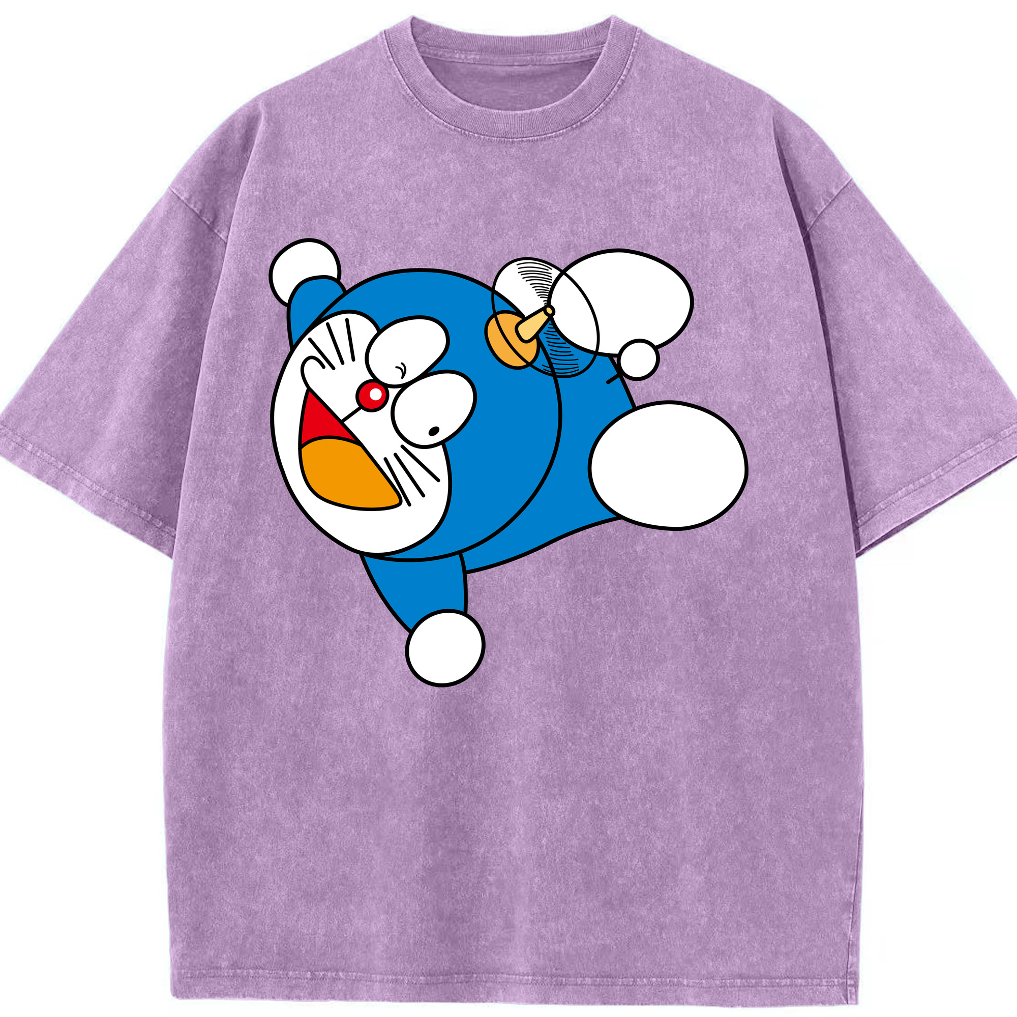 （画像用） ドラえもん Doraemon 綿100% ヴィンテージ風 半袖Tシャツ（フロントプリント）