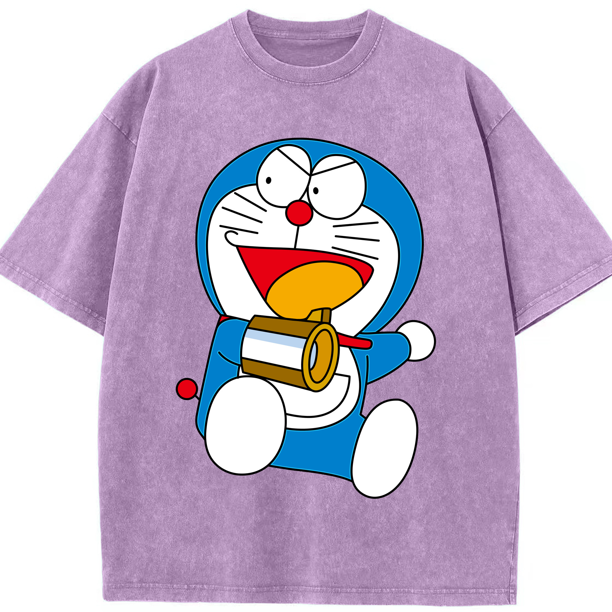 （画像用） ドラえもん Doraemon 綿100% ヴィンテージ風 半袖Tシャツ（フロントプリント）