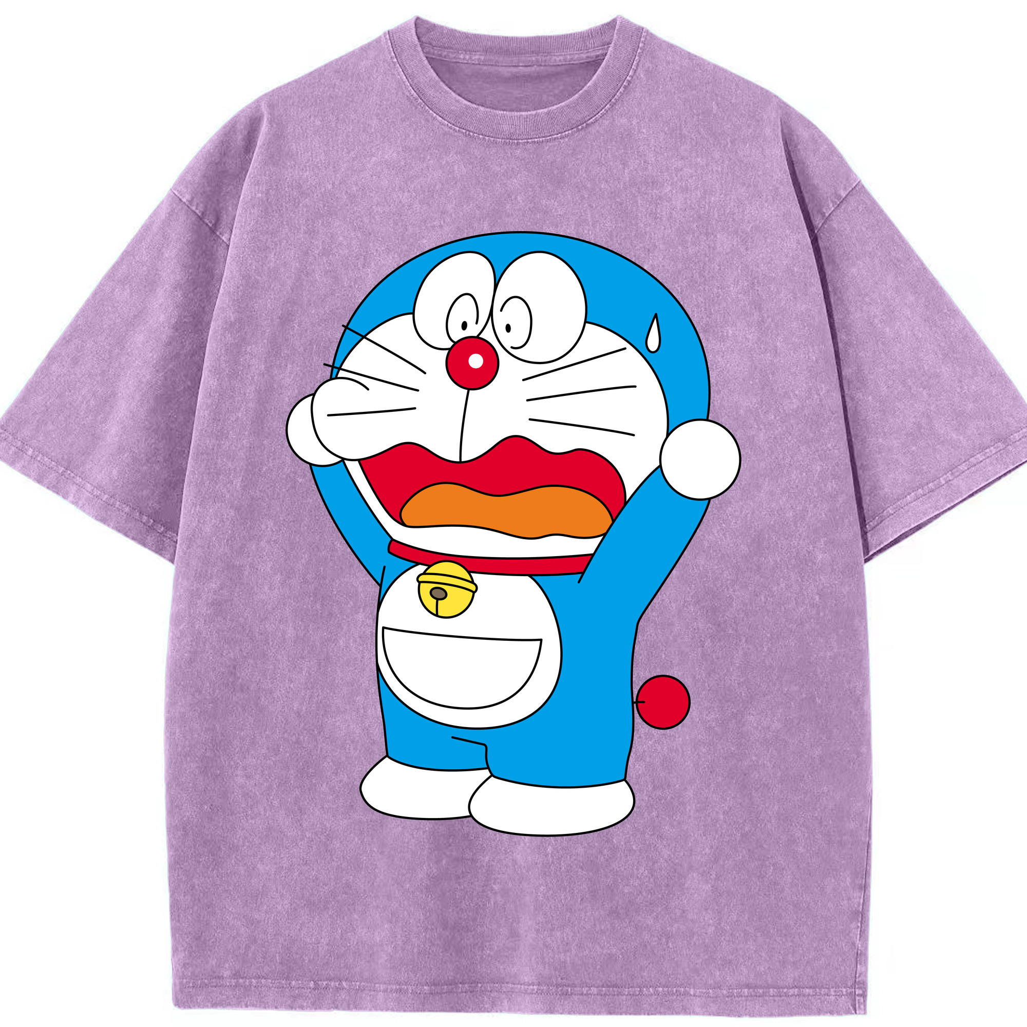 （画像用） ドラえもん Doraemon 綿100% ヴィンテージ風 半袖Tシャツ（フロントプリント）