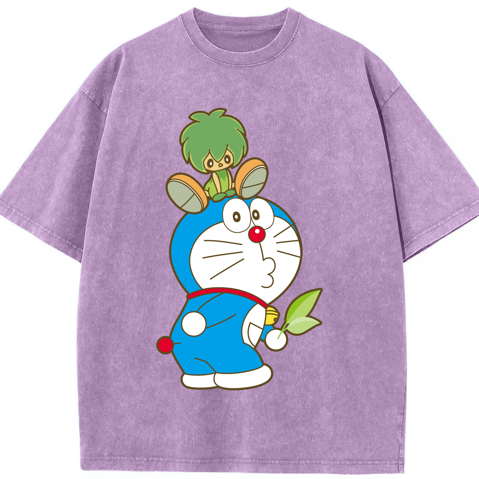 （画像用） ドラえもん Doraemon 綿100% ヴィンテージ風 半袖Tシャツ（フロントプリント）