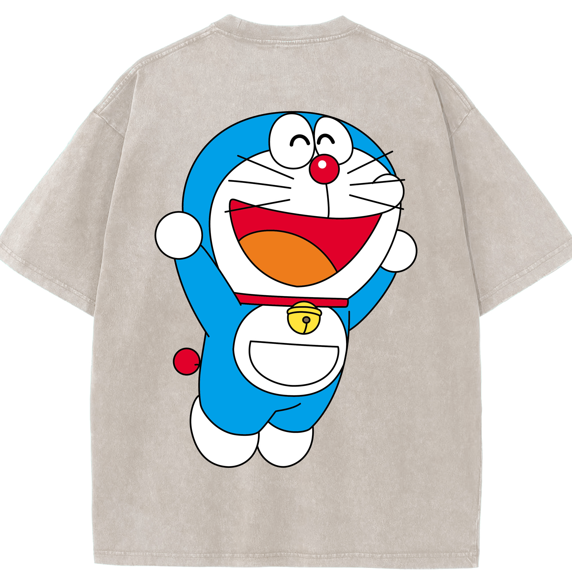 （画像用） ドラえもん Doraemon 綿100% ヴィンテージ風 半袖Tシャツ（背面プリント）