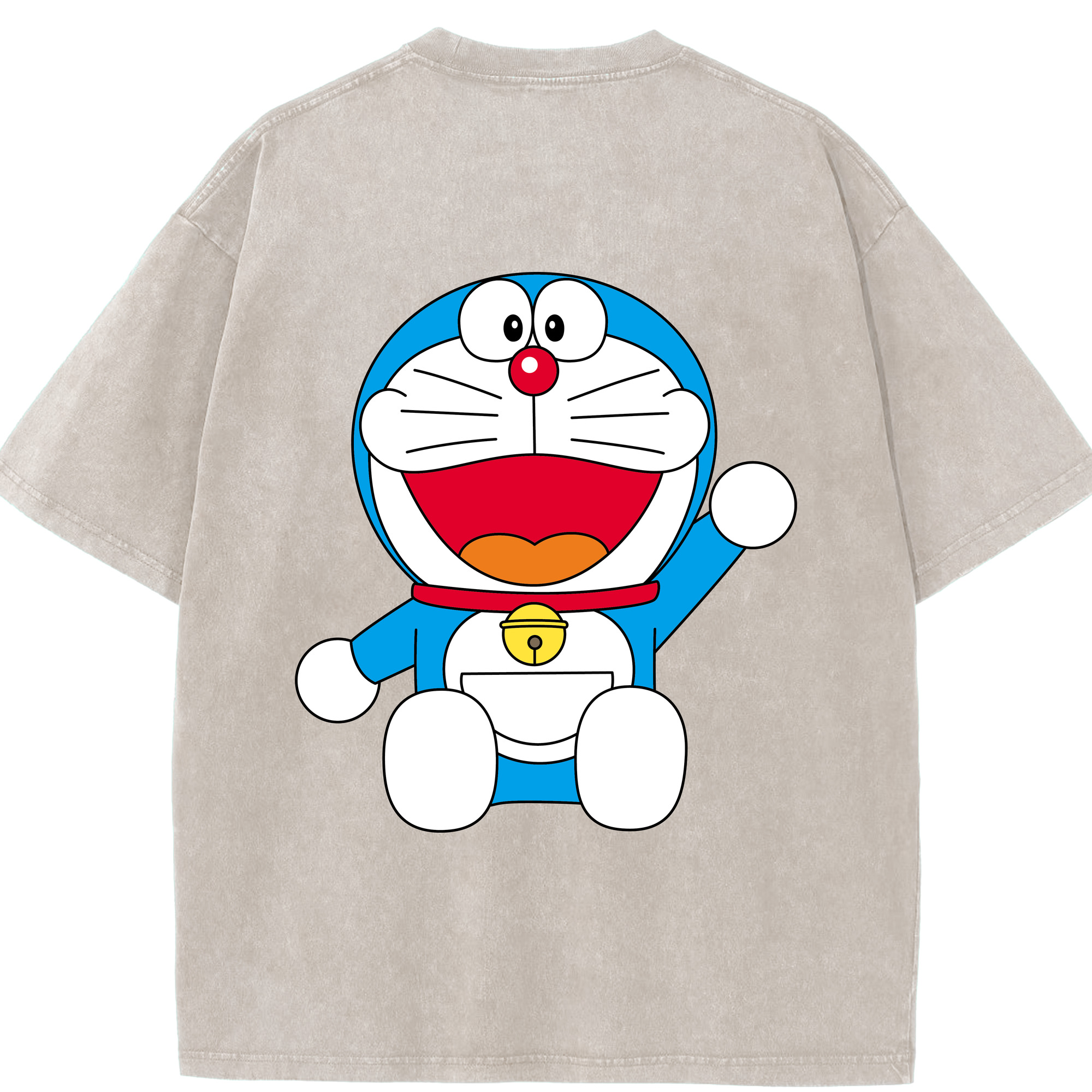 （画像用） ドラえもん Doraemon 綿100% ヴィンテージ風 半袖Tシャツ（背面プリント）