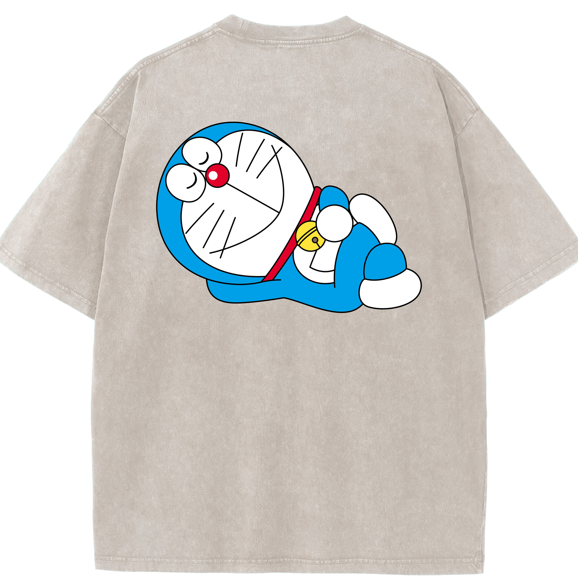 （画像用） ドラえもん Doraemon 綿100% ヴィンテージ風 半袖Tシャツ（背面プリント）