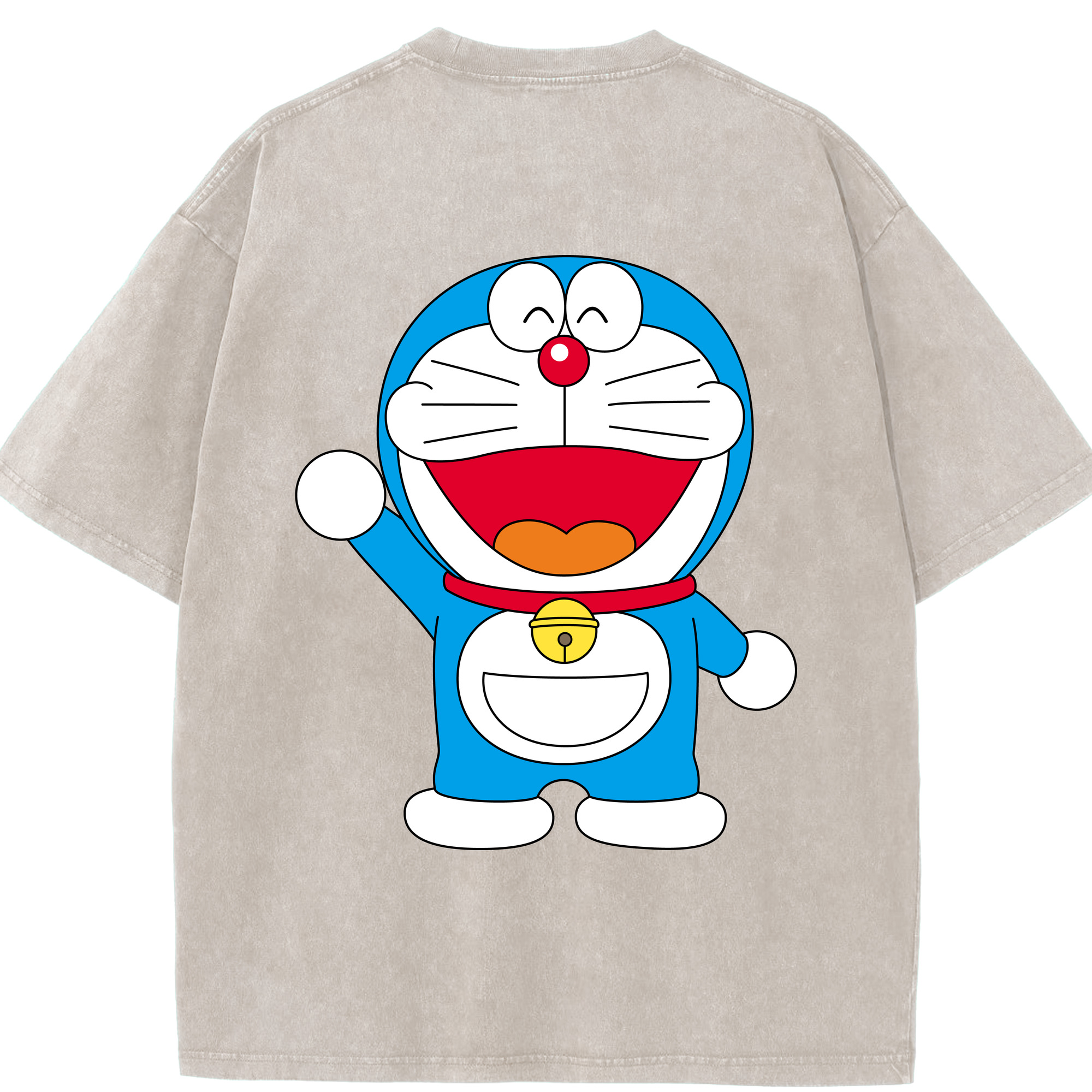 （画像用） ドラえもん Doraemon 綿100% ヴィンテージ風 半袖Tシャツ（背面プリント）