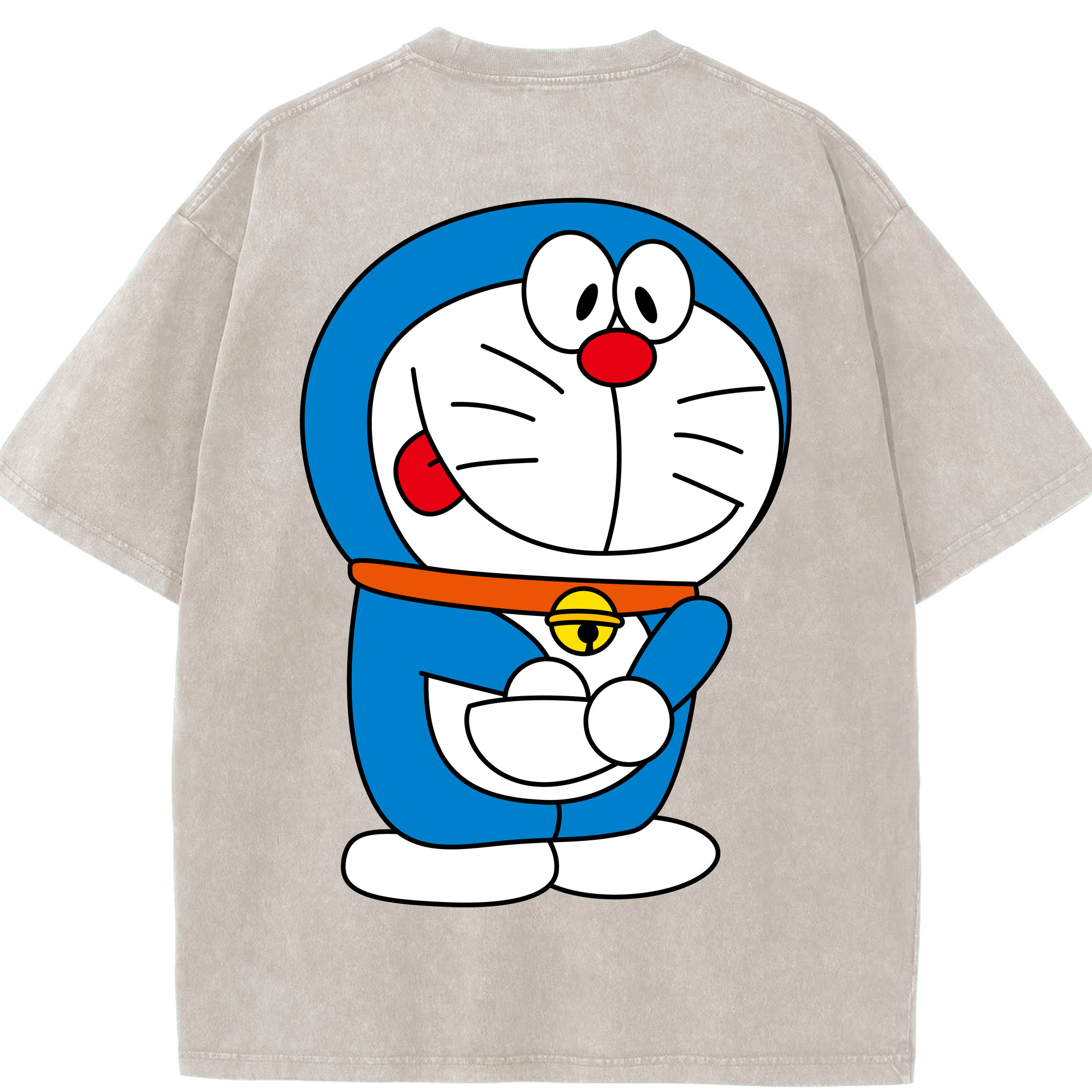 （画像用） ドラえもん Doraemon 綿100% ヴィンテージ風 半袖Tシャツ（背面プリント）