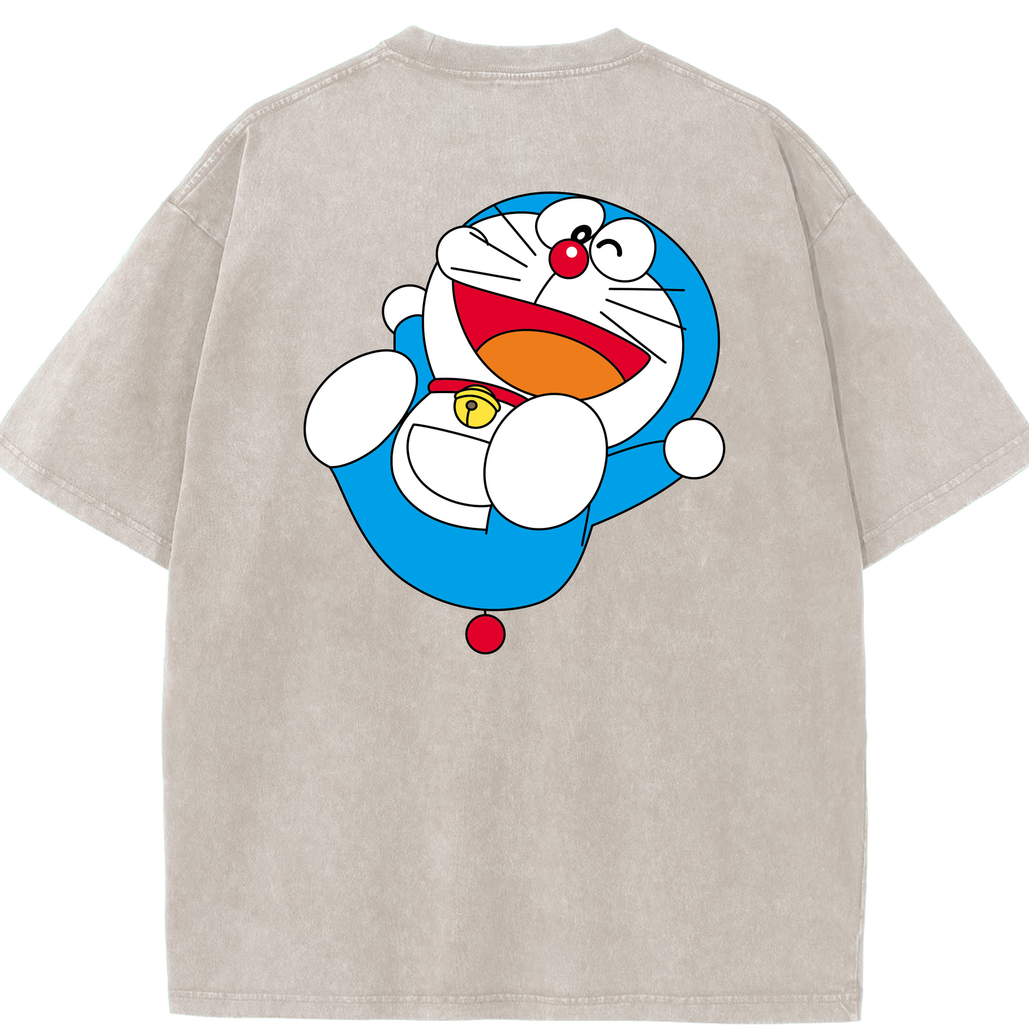 （画像用） ドラえもん Doraemon 綿100% ヴィンテージ風 半袖Tシャツ（背面プリント）