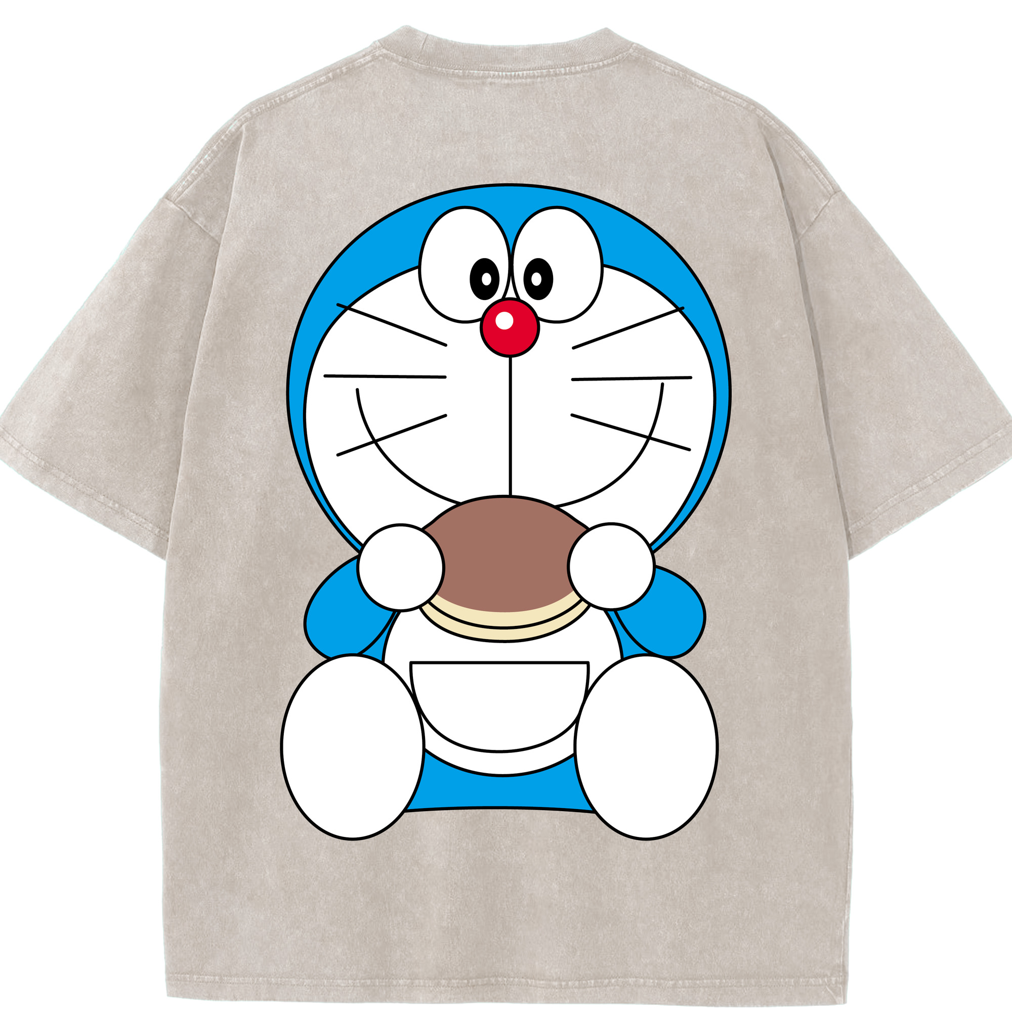 （画像用） ドラえもん Doraemon 綿100% ヴィンテージ風 半袖Tシャツ（背面プリント）