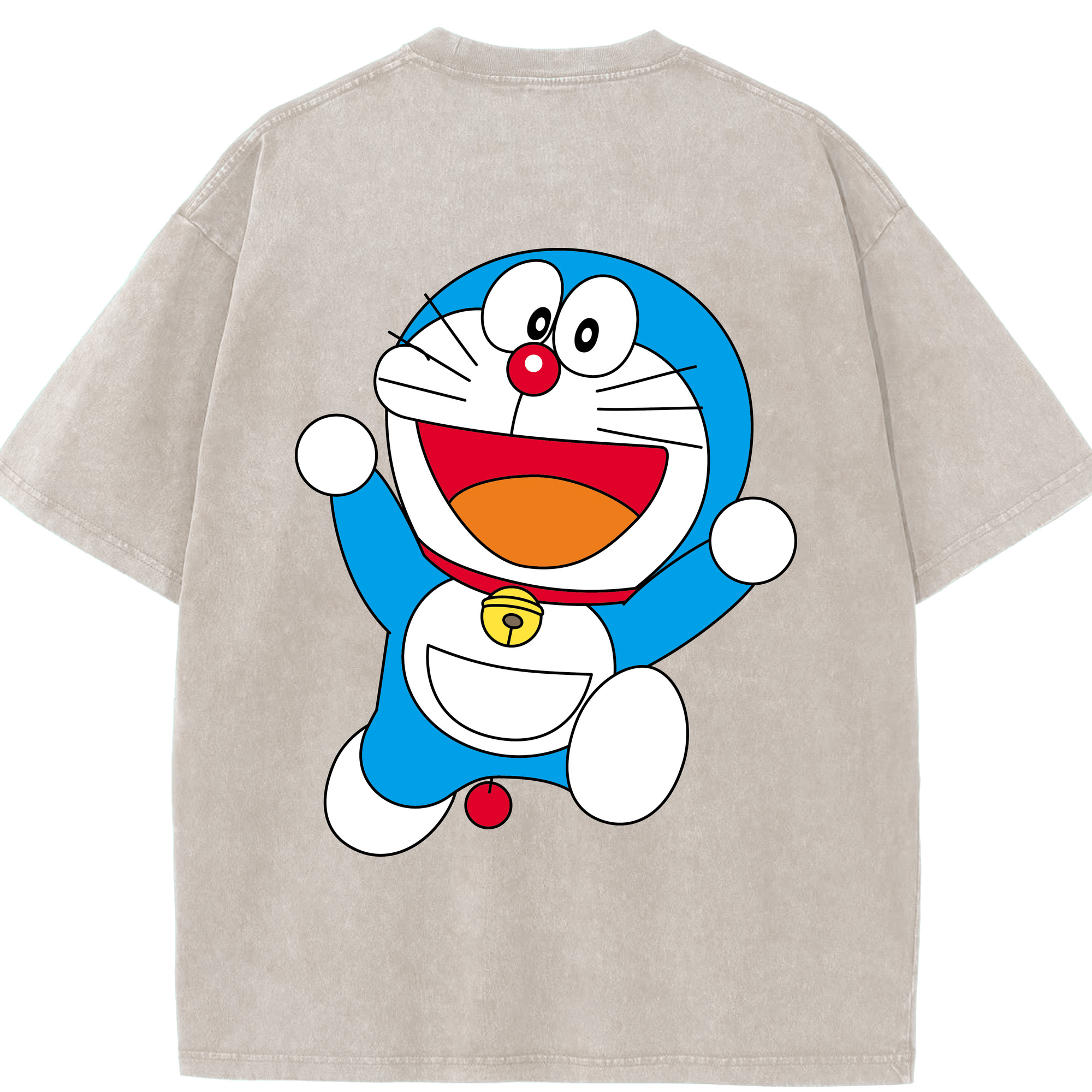 （画像用） ドラえもん Doraemon 綿100% ヴィンテージ風 半袖Tシャツ（背面プリント）