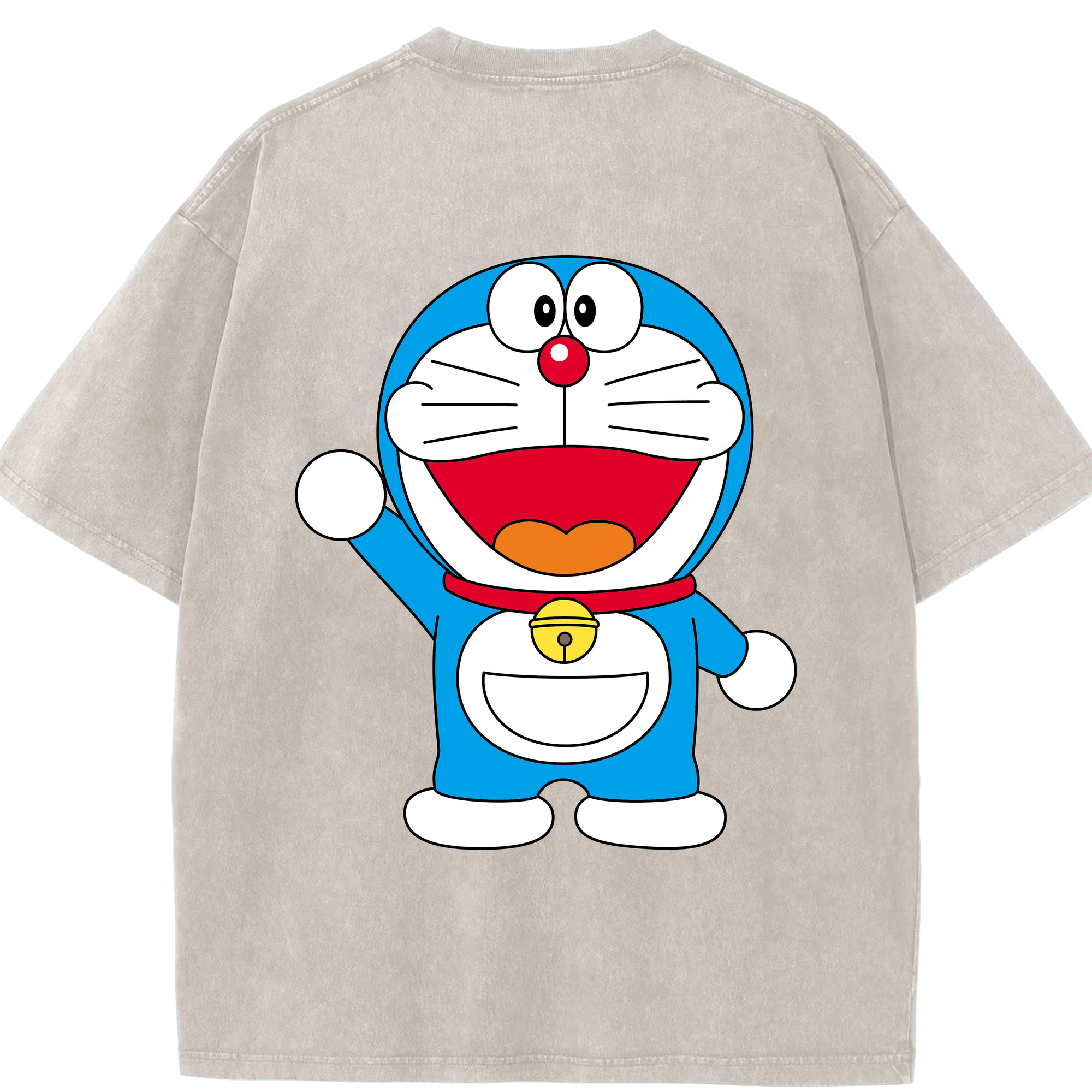（画像用） ドラえもん Doraemon 綿100% ヴィンテージ風 半袖Tシャツ（背面プリント）