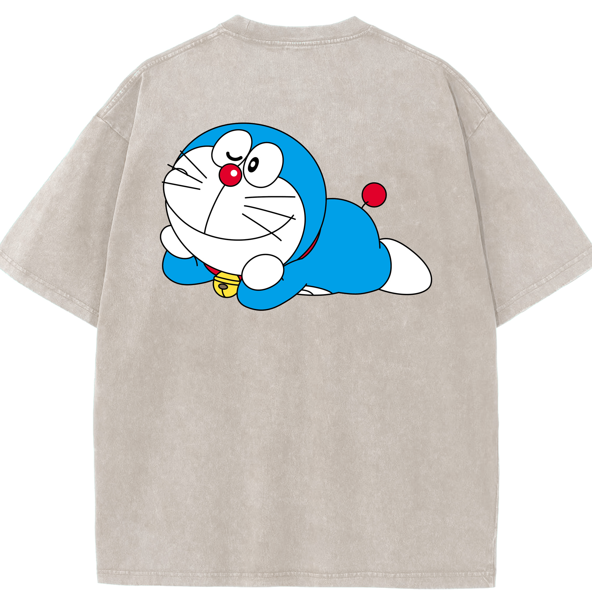 （画像用） ドラえもん Doraemon 綿100% ヴィンテージ風 半袖Tシャツ（背面プリント）