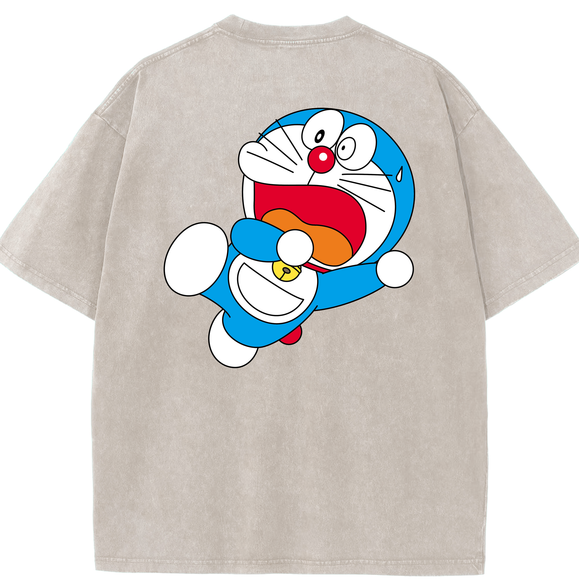 （画像用） ドラえもん Doraemon 綿100% ヴィンテージ風 半袖Tシャツ（背面プリント）
