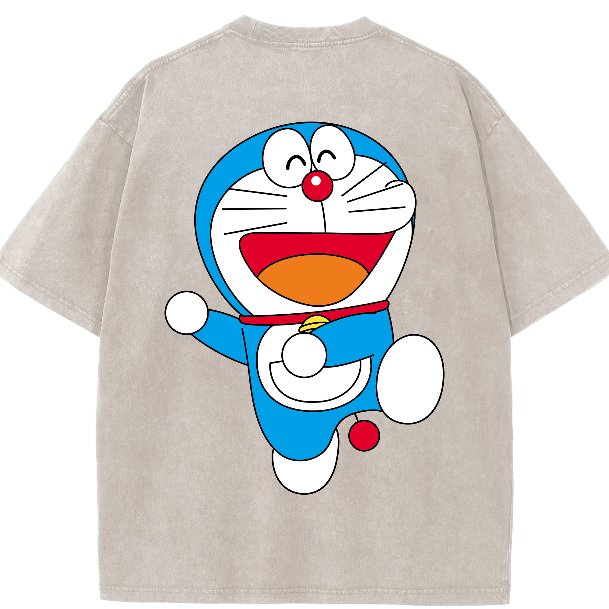 （画像用） ドラえもん Doraemon 綿100% ヴィンテージ風 半袖Tシャツ（背面プリント）