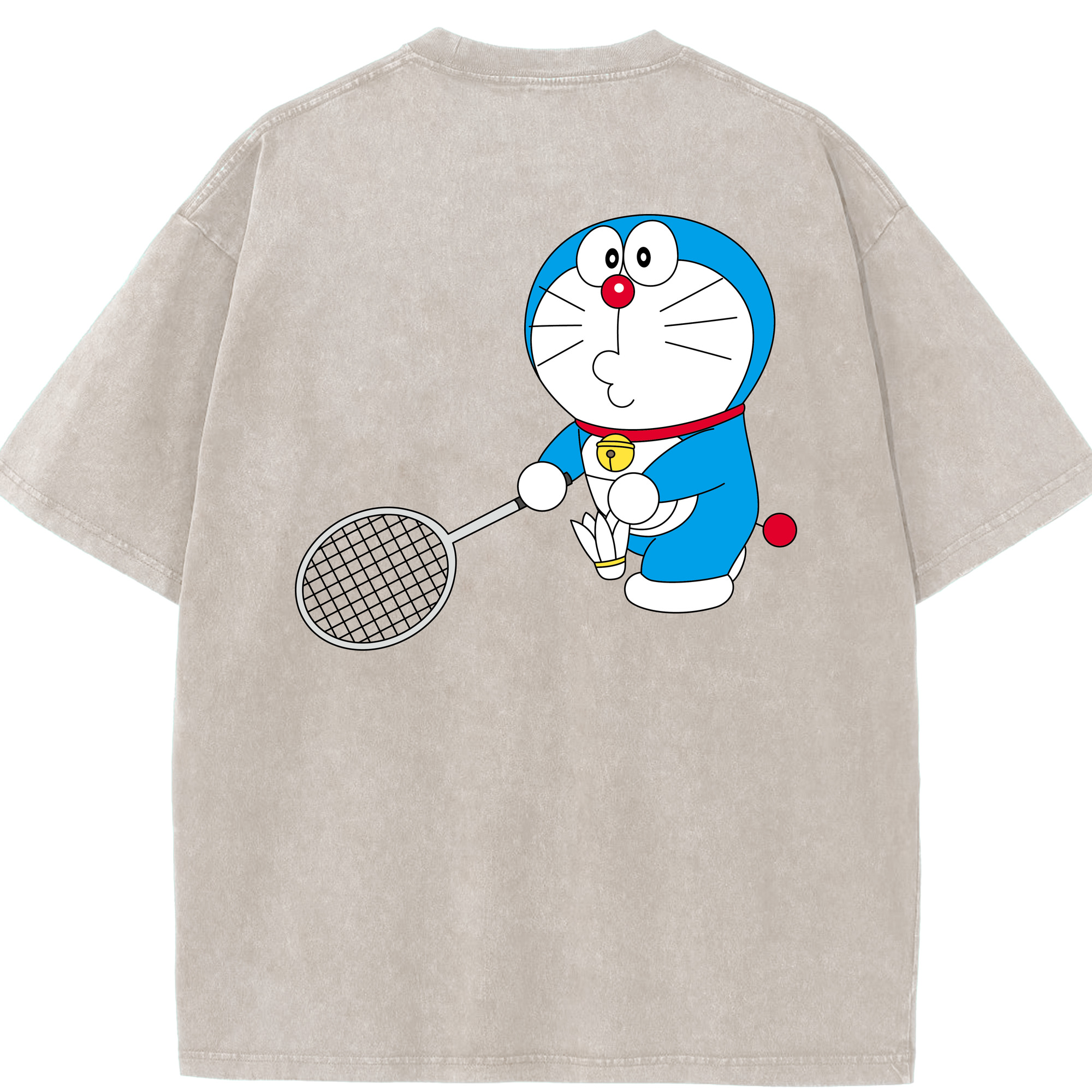 （画像用） ドラえもん Doraemon 綿100% ヴィンテージ風 半袖Tシャツ（背面プリント）