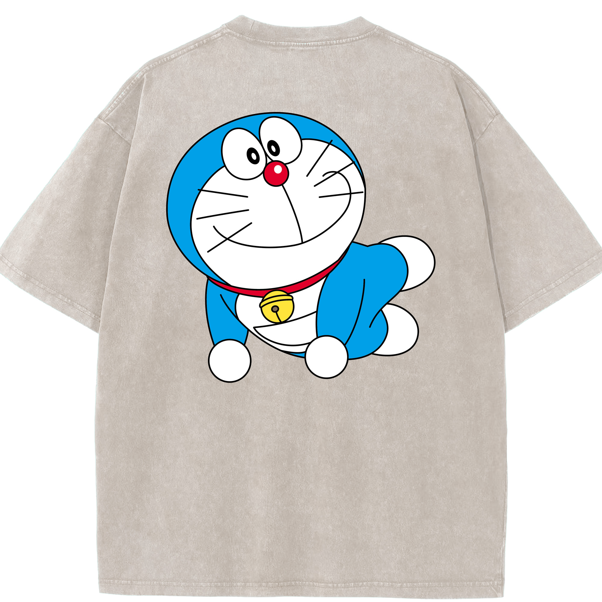 （画像用） ドラえもん Doraemon 綿100% ヴィンテージ風 半袖Tシャツ（背面プリント）