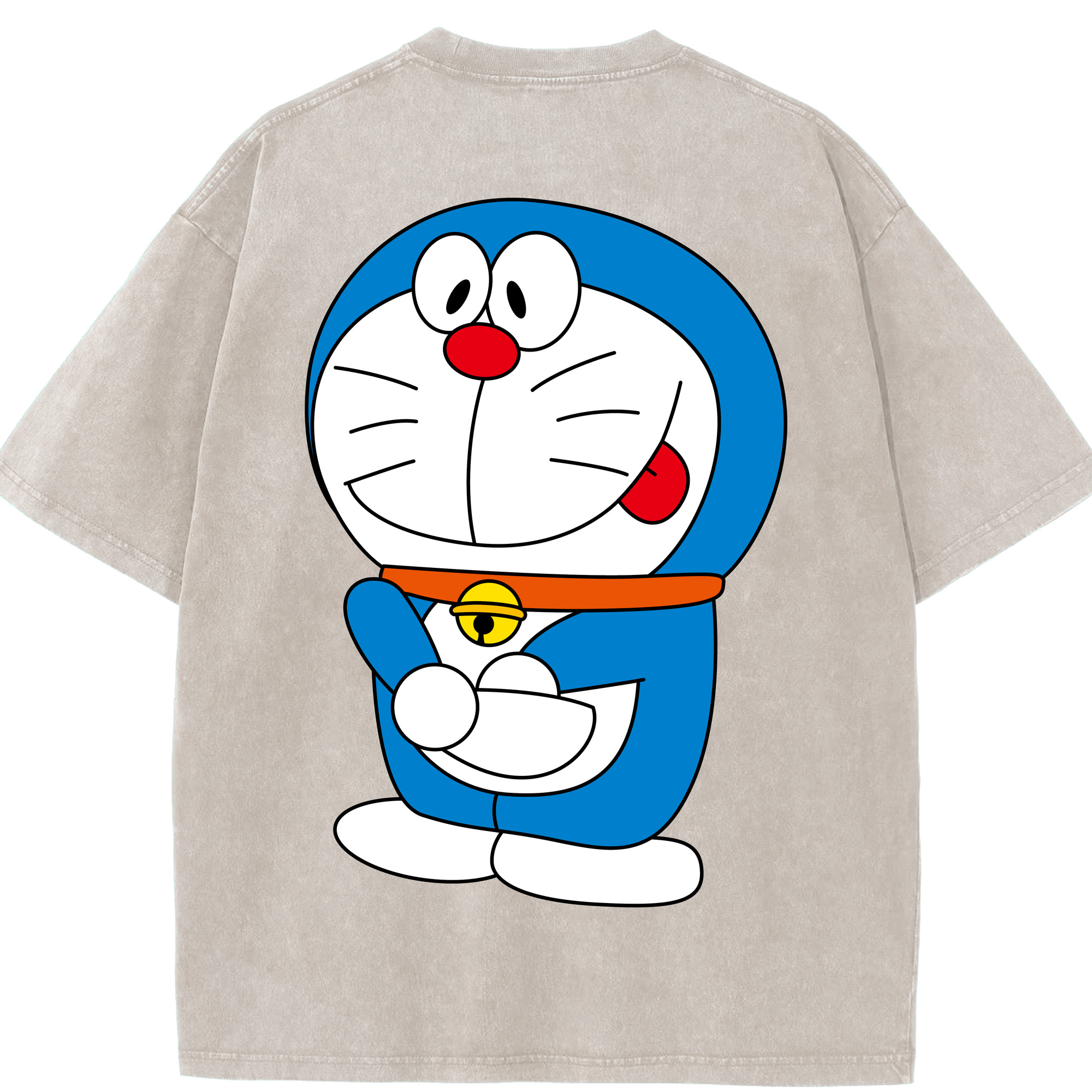 （画像用） ドラえもん Doraemon 綿100% ヴィンテージ風 半袖Tシャツ（背面プリント）