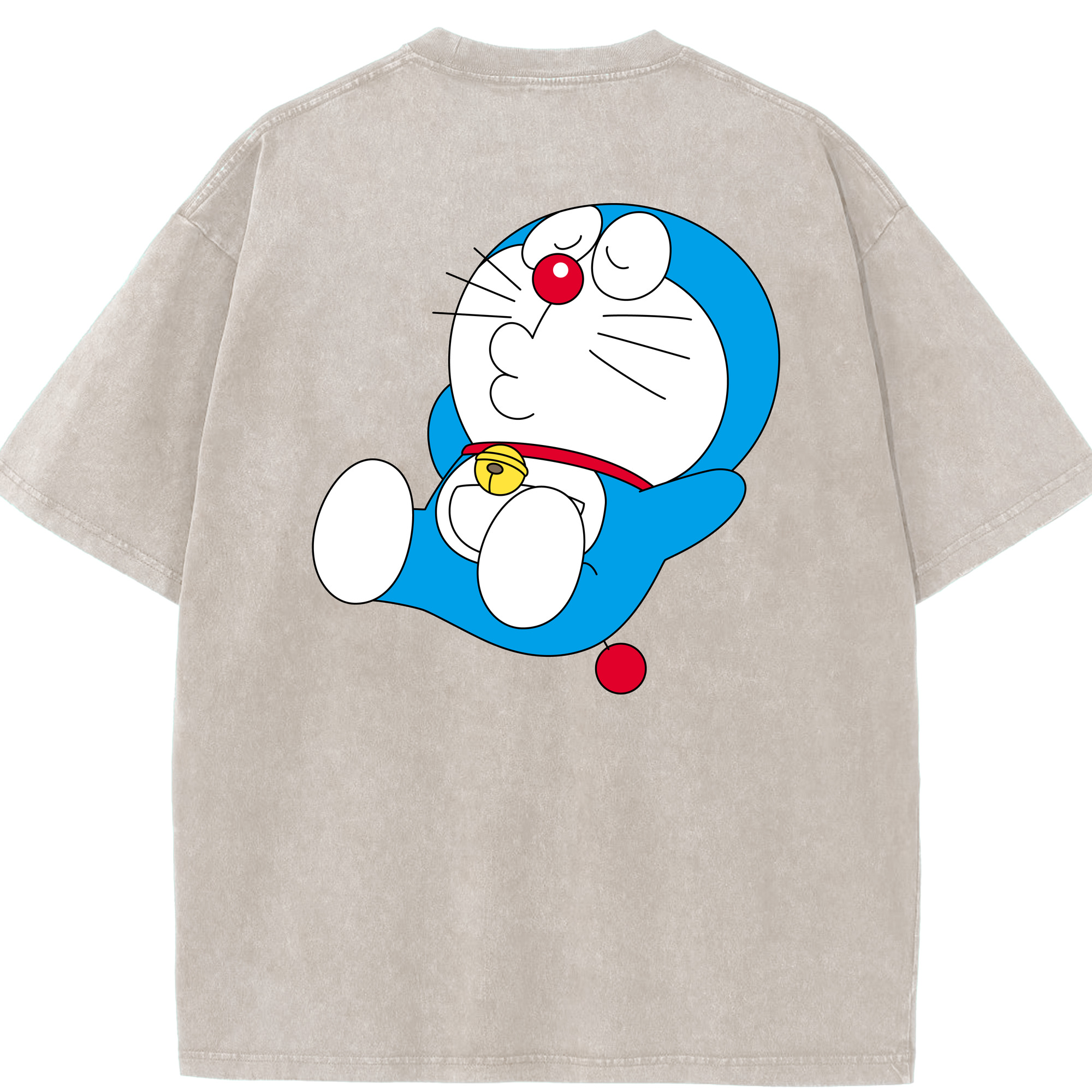 （画像用） ドラえもん Doraemon 綿100% ヴィンテージ風 半袖Tシャツ（背面プリント）