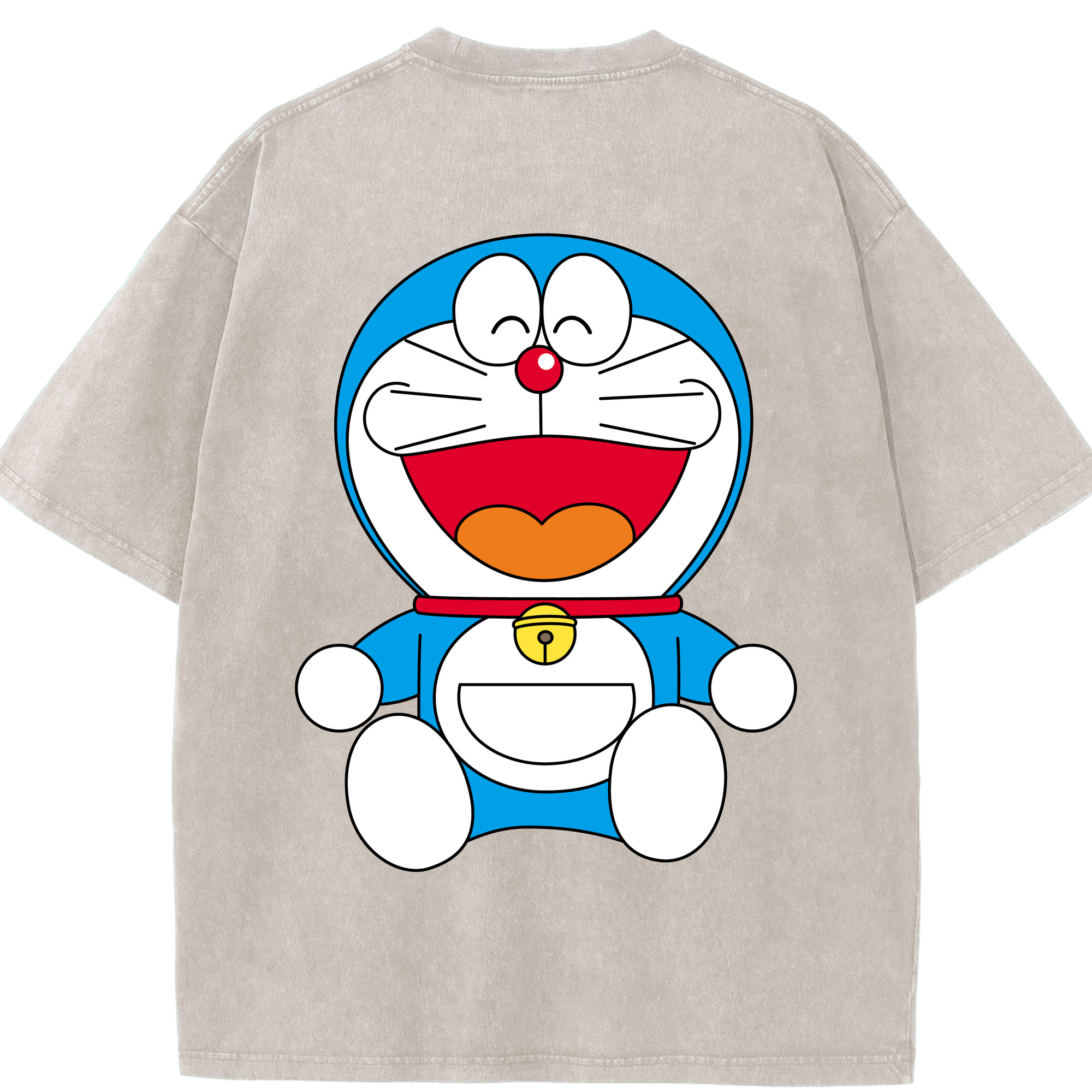 （画像用） ドラえもん Doraemon 綿100% ヴィンテージ風 半袖Tシャツ（背面プリント）