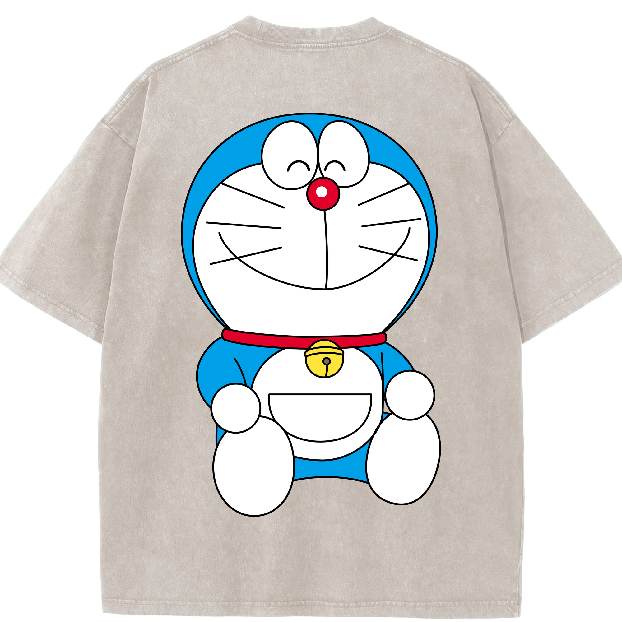 （画像用） ドラえもん Doraemon 綿100% ヴィンテージ風 半袖Tシャツ（背面プリント）