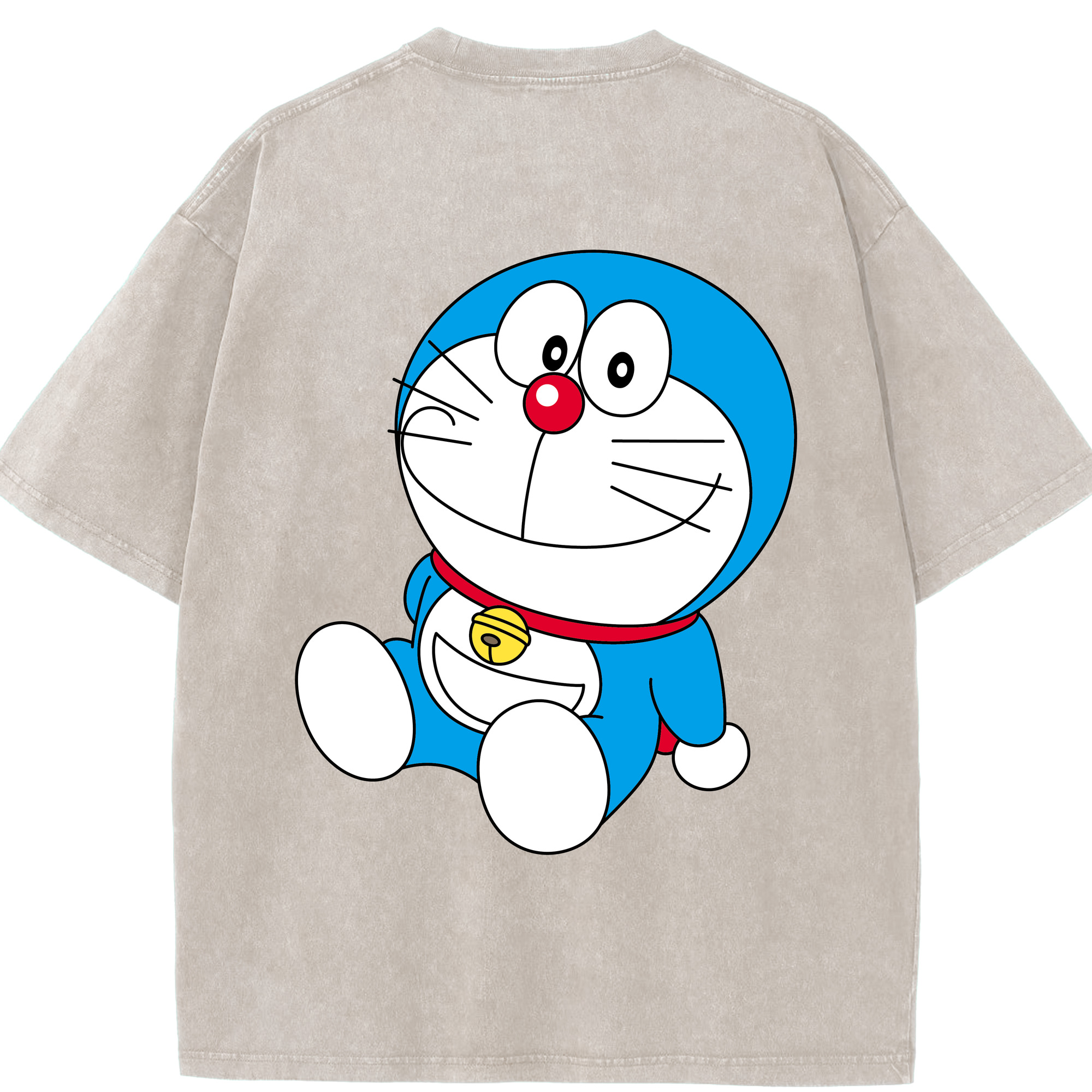 （画像用） ドラえもん Doraemon 綿100% ヴィンテージ風 半袖Tシャツ（背面プリント）