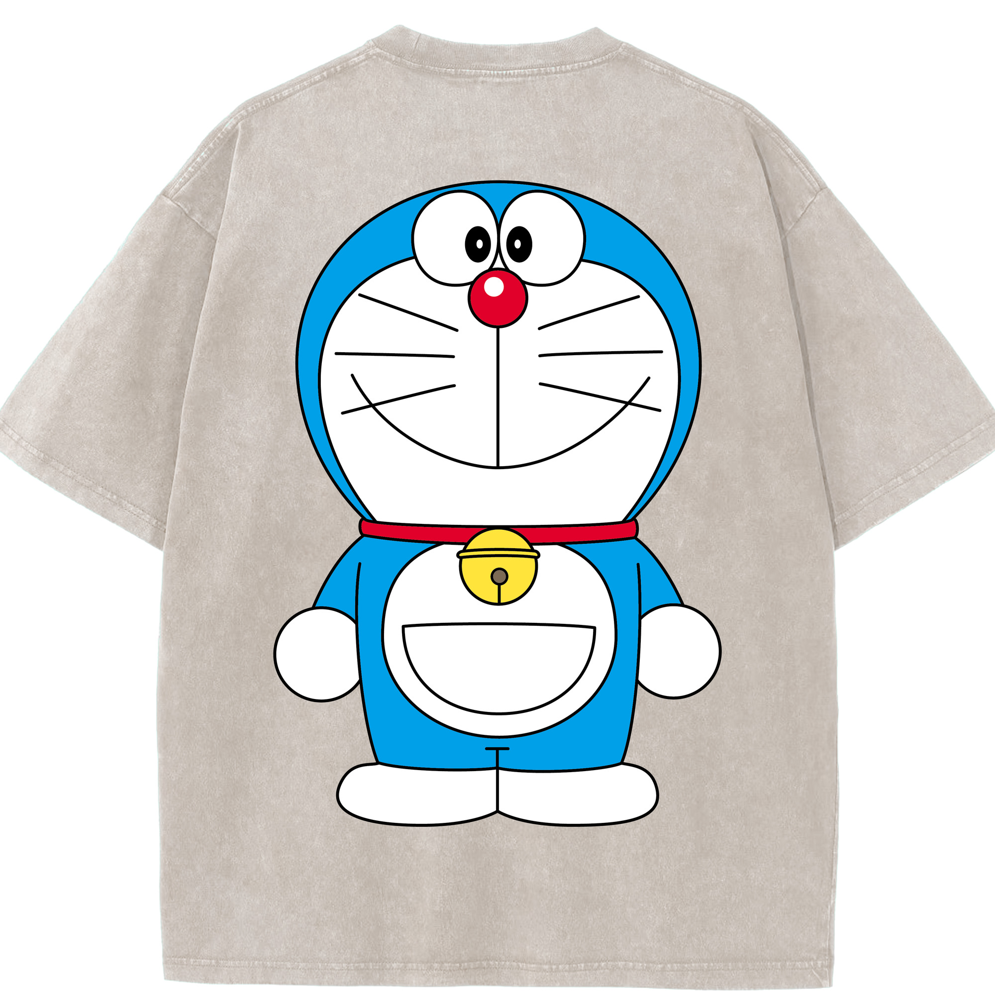（画像用） ドラえもん Doraemon 綿100% ヴィンテージ風 半袖Tシャツ（背面プリント）