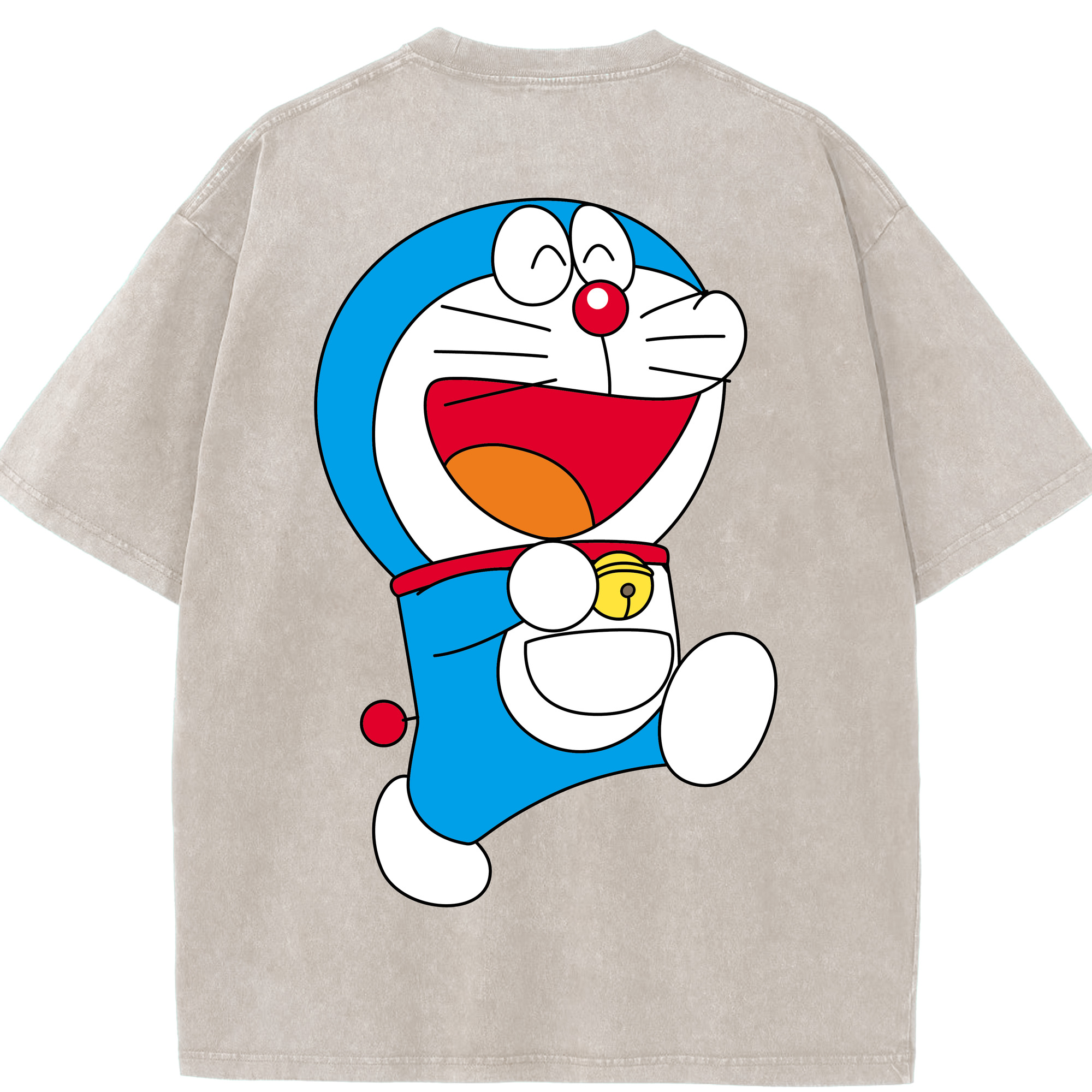 （画像用） ドラえもん Doraemon 綿100% ヴィンテージ風 半袖Tシャツ（背面プリント）