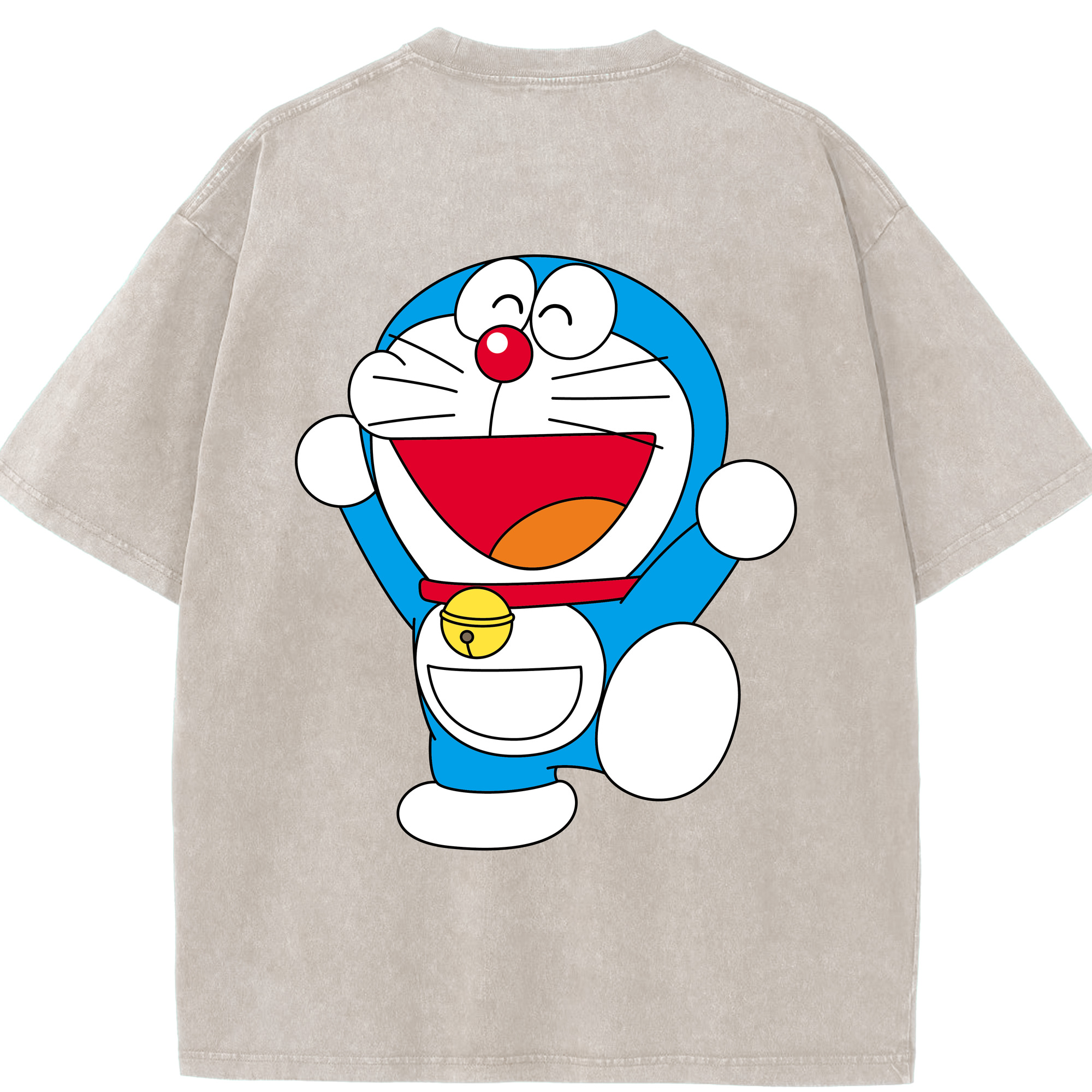 （画像用） ドラえもん Doraemon 綿100% ヴィンテージ風 半袖Tシャツ（背面プリント）