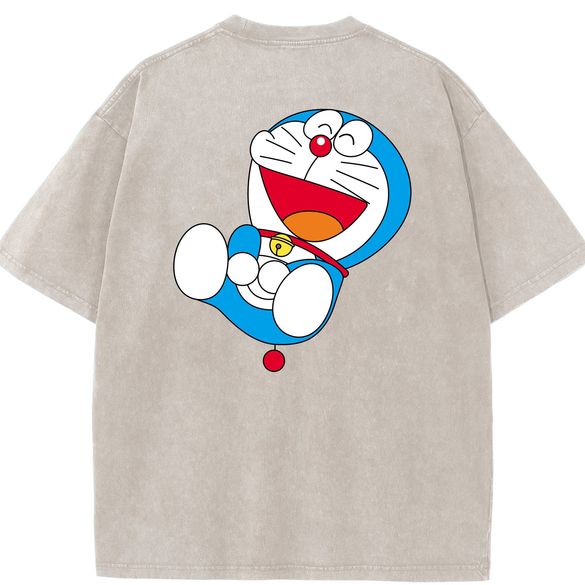 （画像用） ドラえもん Doraemon 綿100% ヴィンテージ風 半袖Tシャツ（背面プリント）