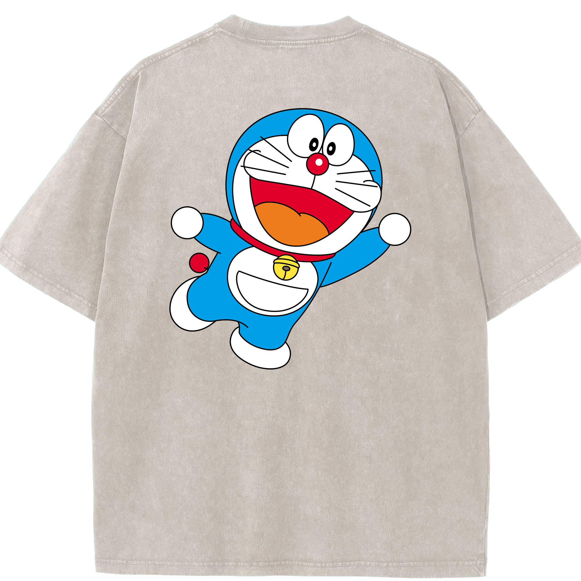 （画像用） ドラえもん Doraemon 綿100% ヴィンテージ風 半袖Tシャツ（背面プリント）