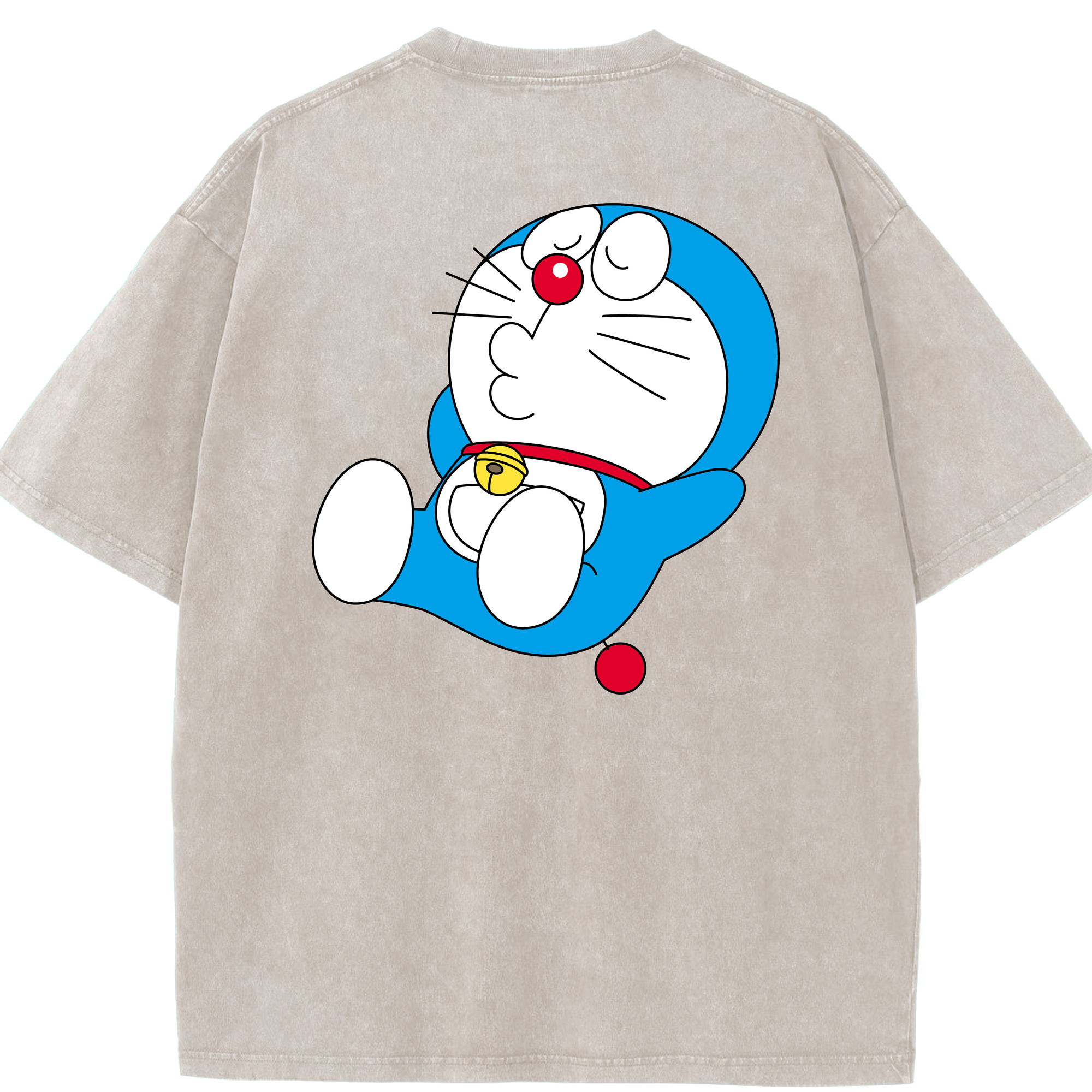 （画像用） ドラえもん Doraemon 綿100% ヴィンテージ風 半袖Tシャツ（背面プリント）