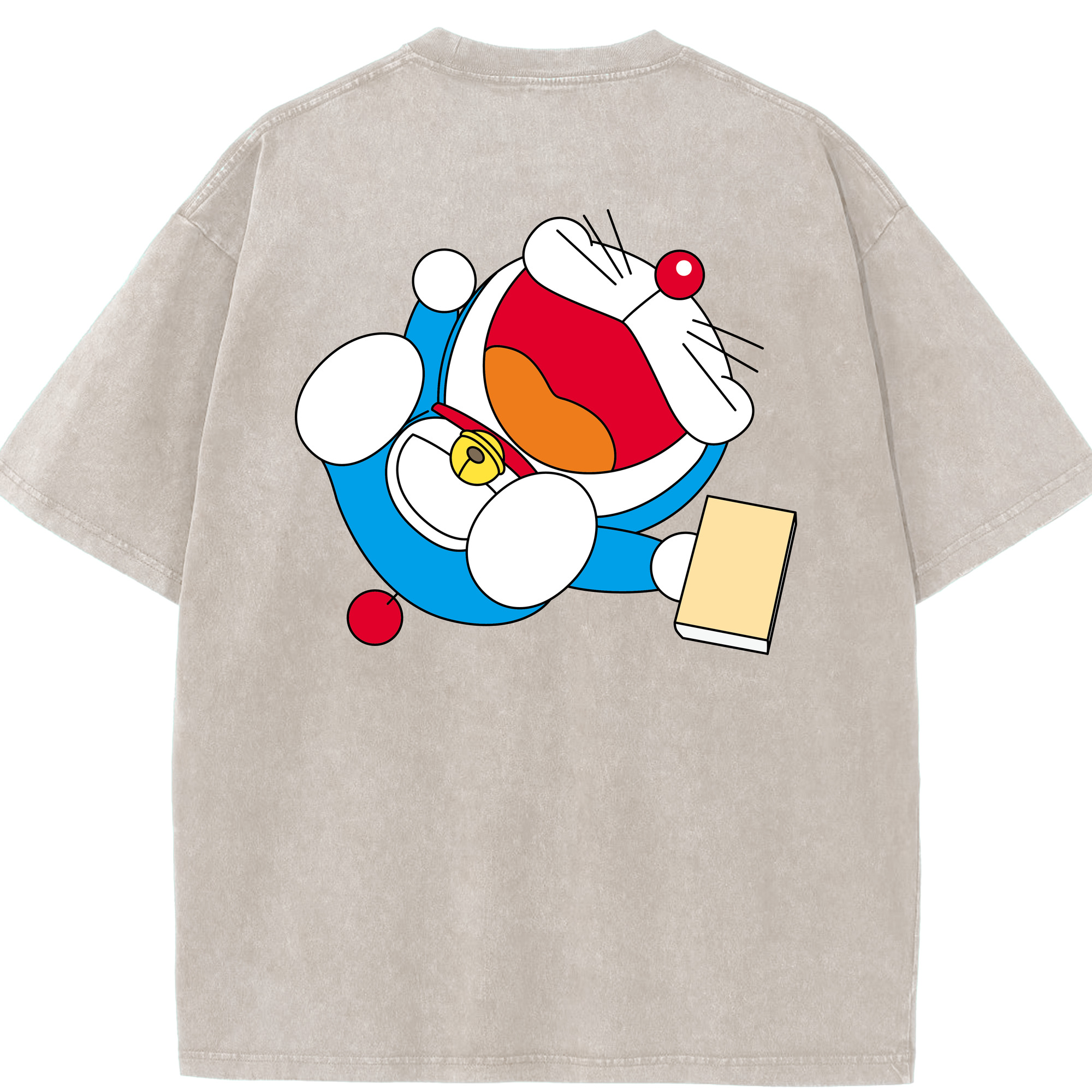 （画像用） ドラえもん Doraemon 綿100% ヴィンテージ風 半袖Tシャツ（背面プリント）