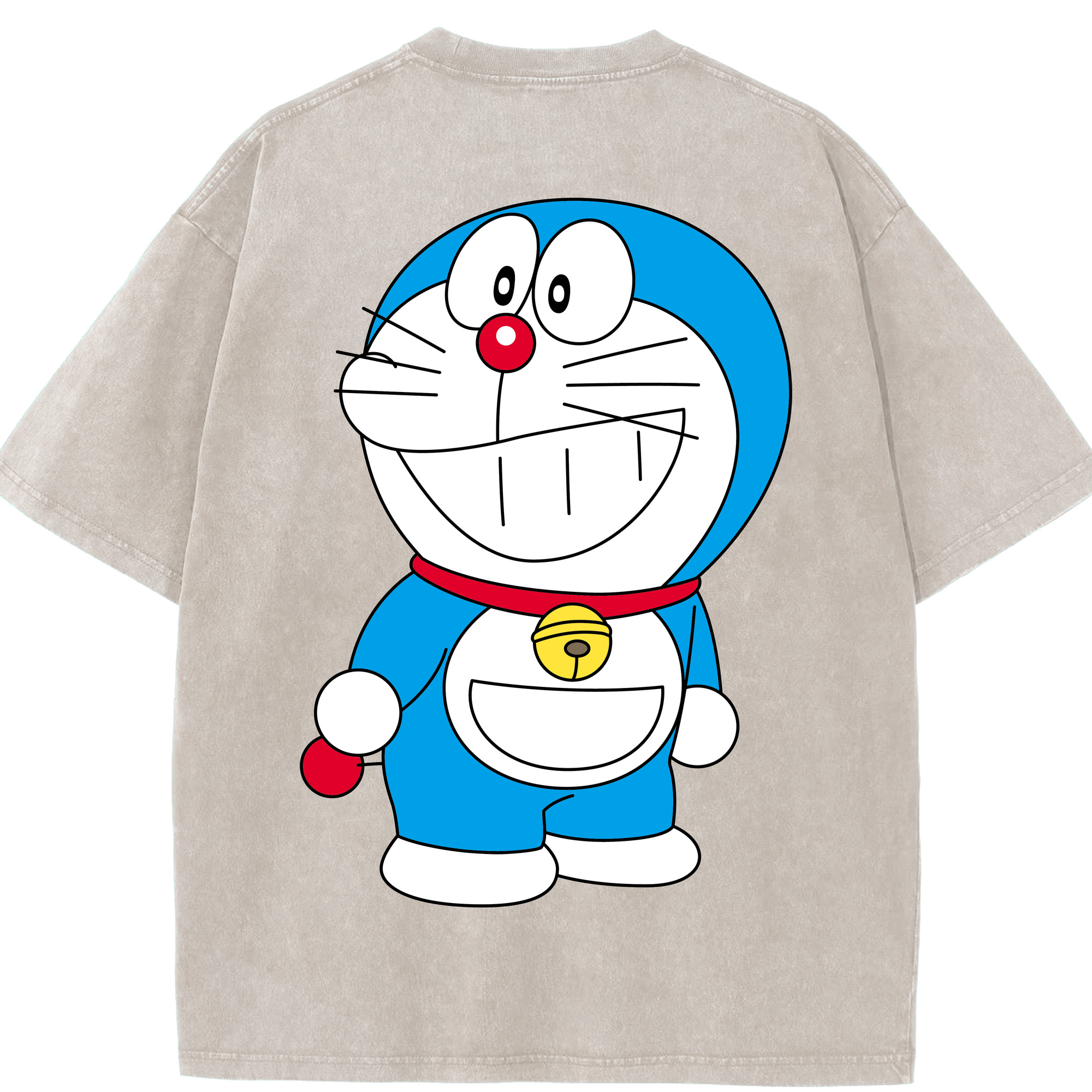 （画像用） ドラえもん Doraemon 綿100% ヴィンテージ風 半袖Tシャツ（背面プリント）