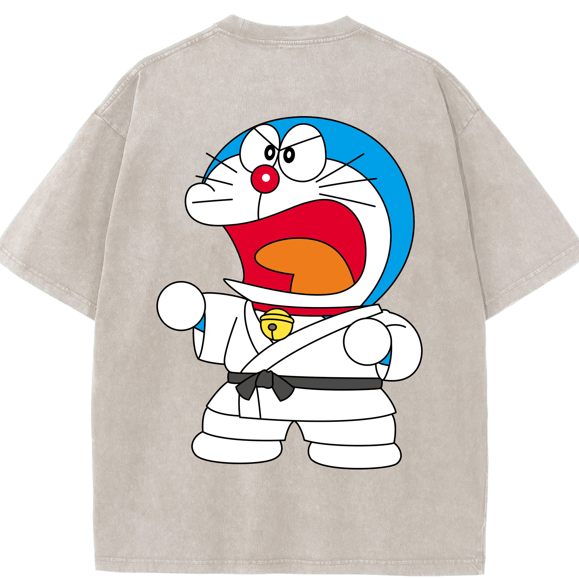 （画像用） ドラえもん Doraemon 綿100% ヴィンテージ風 半袖Tシャツ（背面プリント）