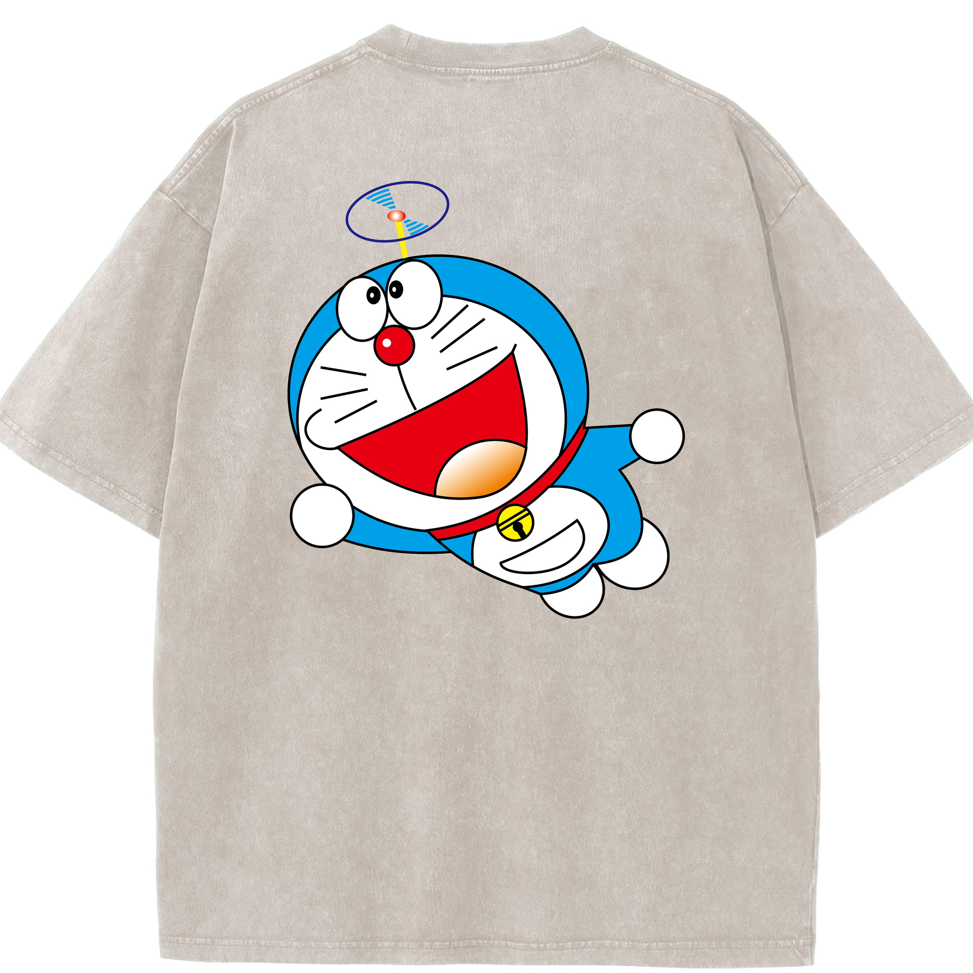 （画像用） ドラえもん Doraemon 綿100% ヴィンテージ風 半袖Tシャツ（背面プリント）