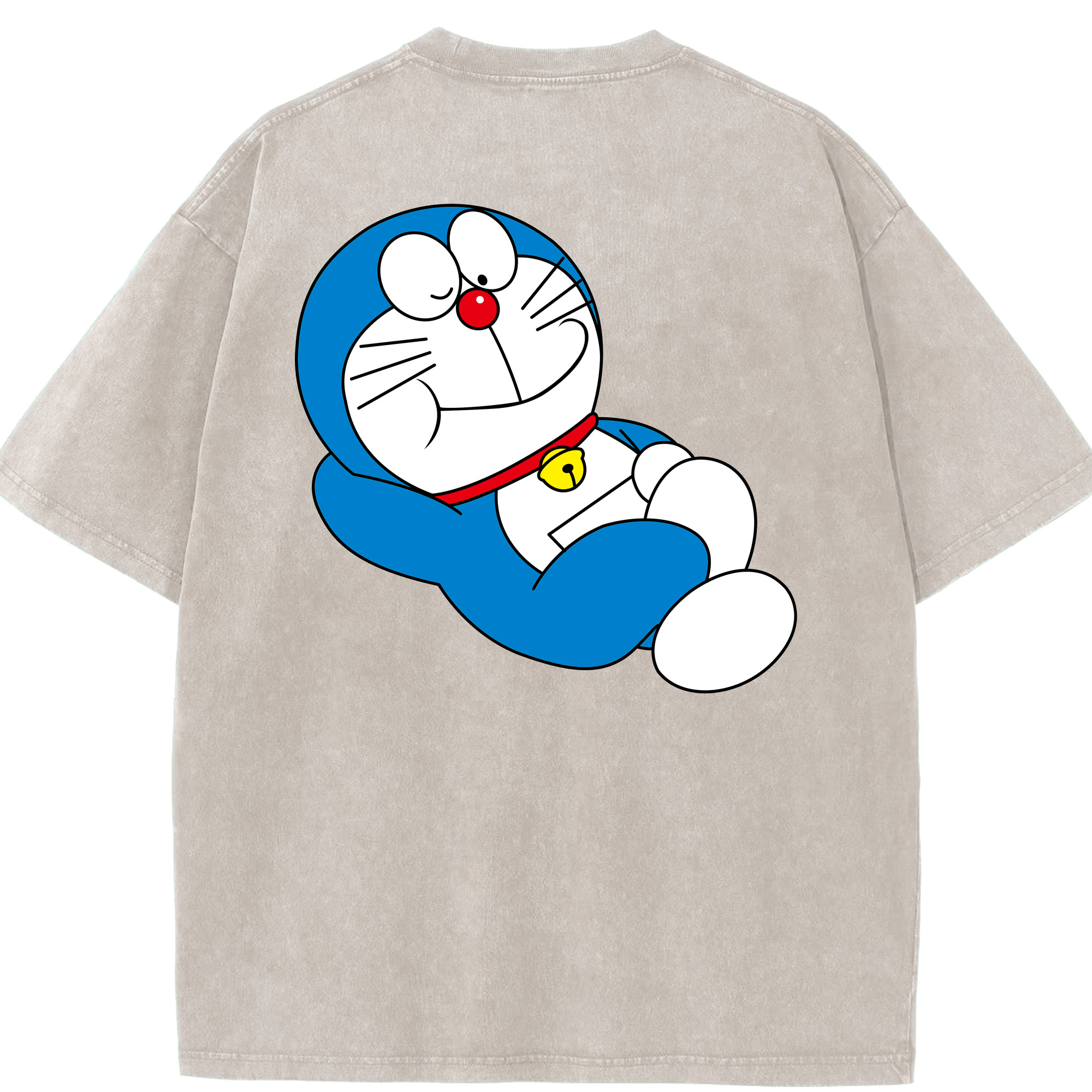 （画像用） ドラえもん Doraemon 綿100% ヴィンテージ風 半袖Tシャツ（背面プリント）