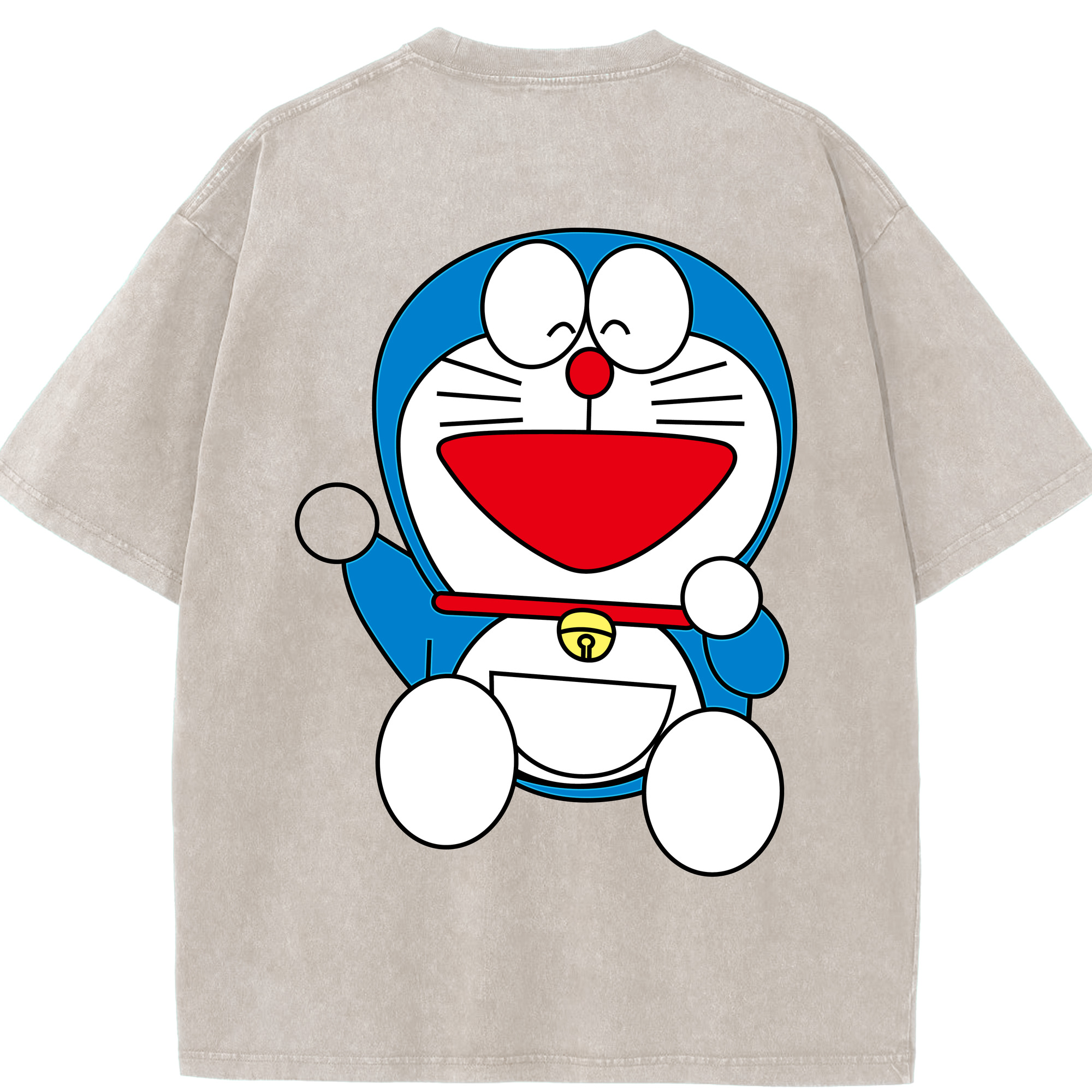 （画像用） ドラえもん Doraemon 綿100% ヴィンテージ風 半袖Tシャツ（背面プリント）
