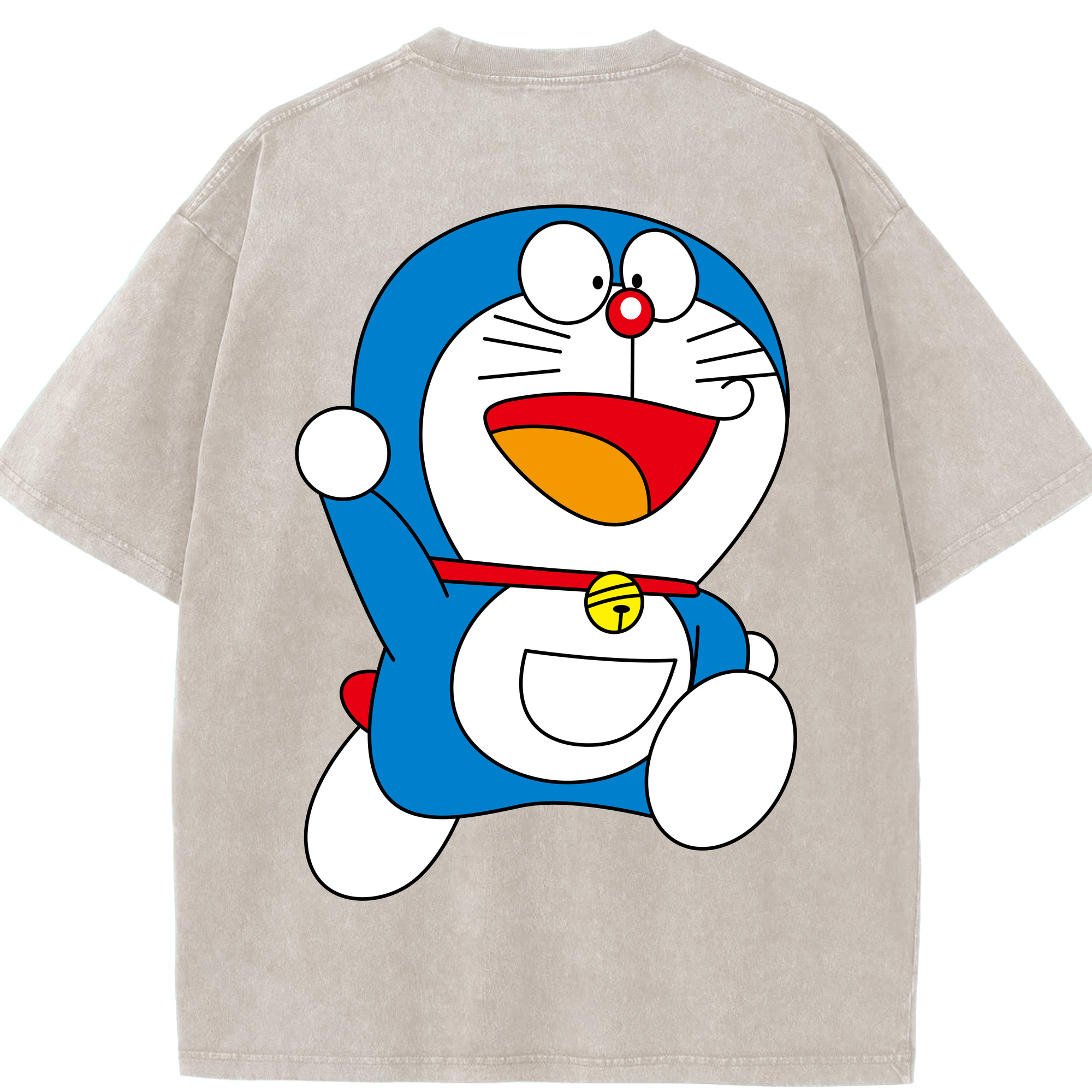 （画像用） ドラえもん Doraemon 綿100% ヴィンテージ風 半袖Tシャツ（背面プリント）