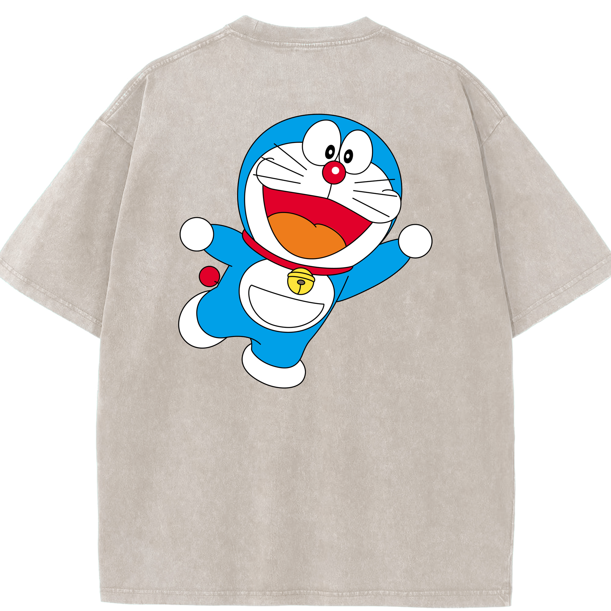 （画像用） ドラえもん Doraemon 綿100% ヴィンテージ風 半袖Tシャツ（背面プリント）