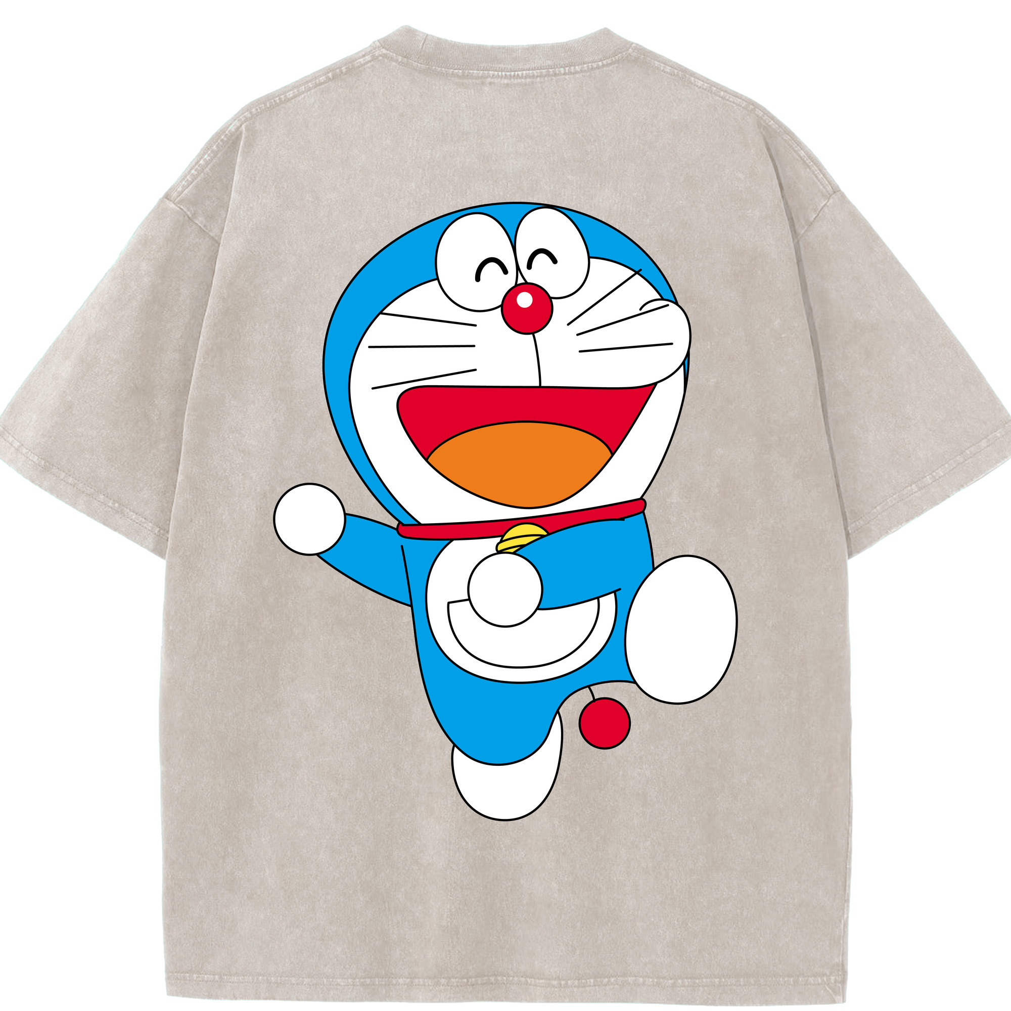 （画像用） ドラえもん Doraemon 綿100% ヴィンテージ風 半袖Tシャツ（背面プリント）