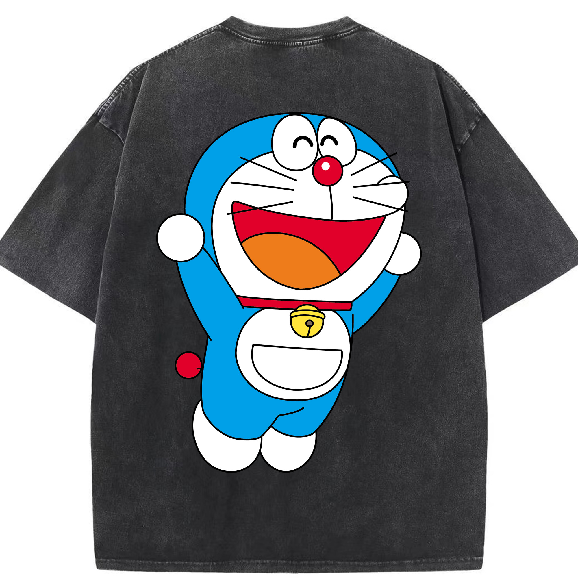 （画像用） ドラえもん Doraemon 綿100% ヴィンテージ風 半袖Tシャツ（背面プリント）