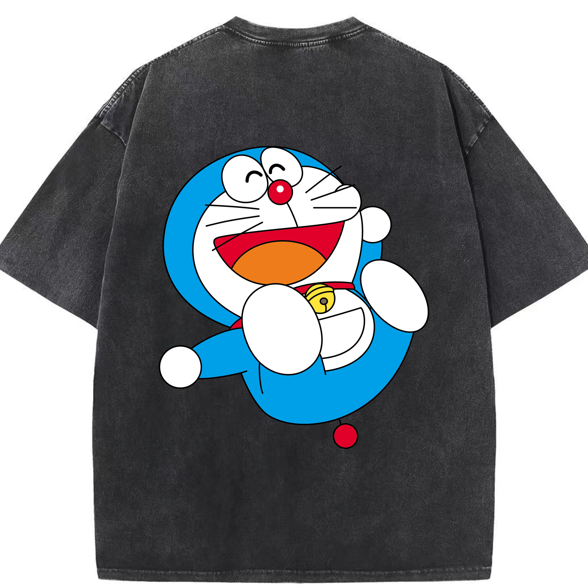 （画像用） ドラえもん Doraemon 綿100% ヴィンテージ風 半袖Tシャツ（背面プリント）