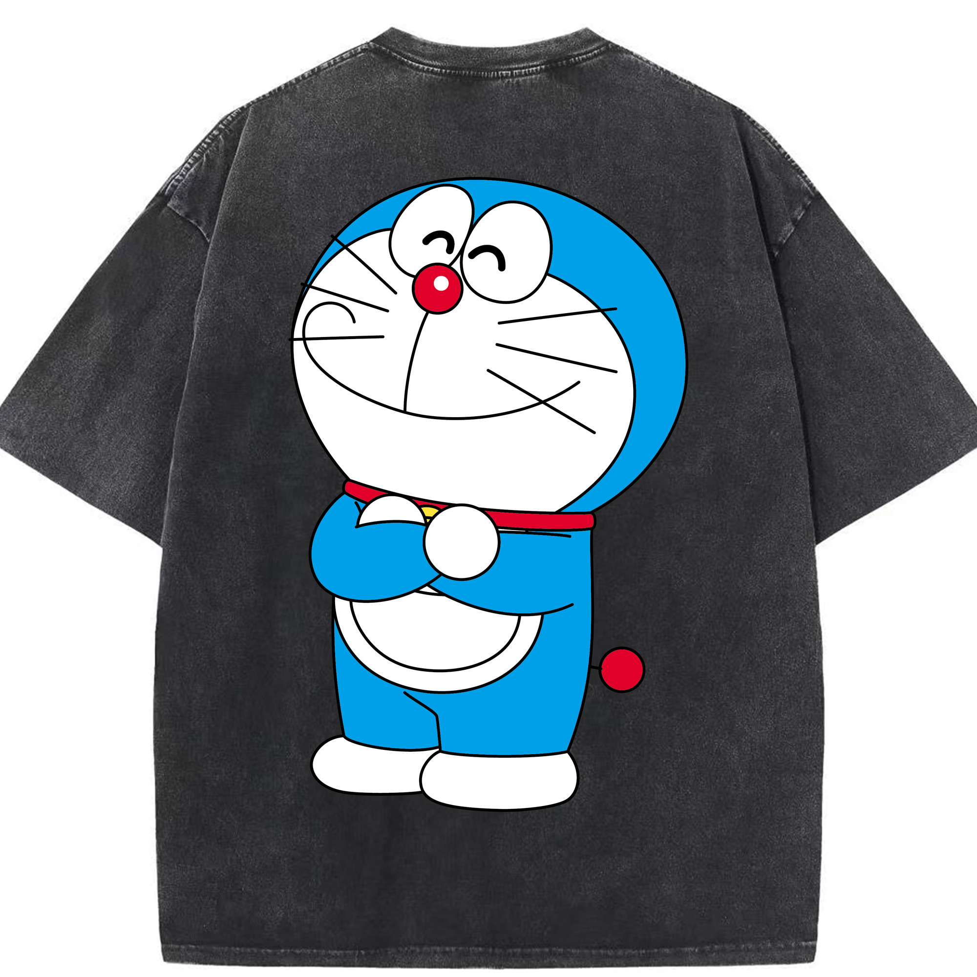 （画像用） ドラえもん Doraemon 綿100% ヴィンテージ風 半袖Tシャツ（背面プリント）