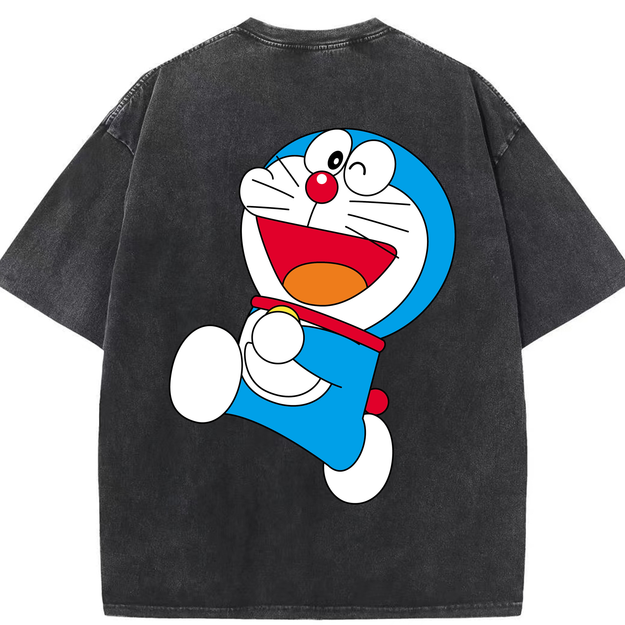 （画像用） ドラえもん Doraemon 綿100% ヴィンテージ風 半袖Tシャツ（背面プリント）