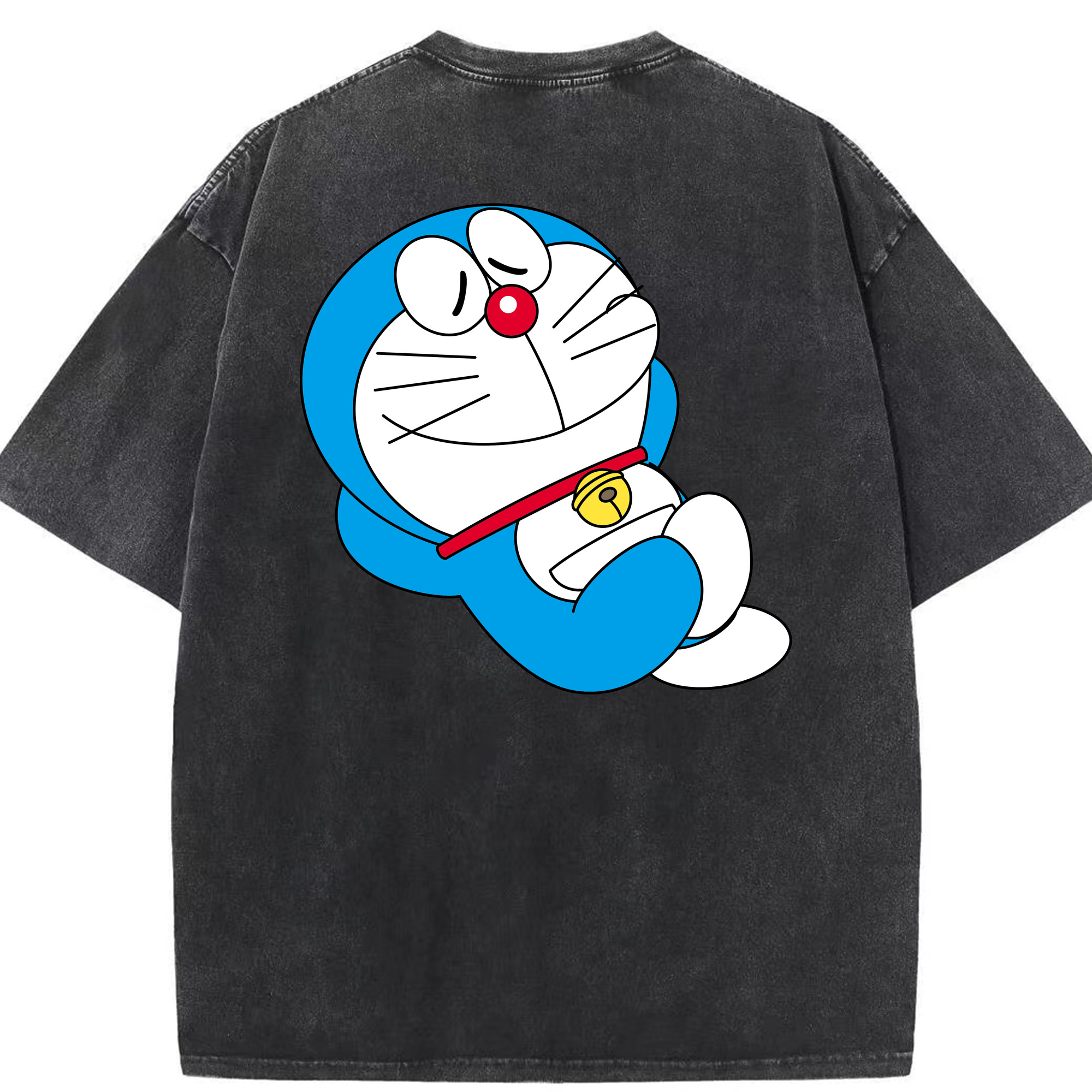 （画像用） ドラえもん Doraemon 綿100% ヴィンテージ風 半袖Tシャツ（背面プリント）
